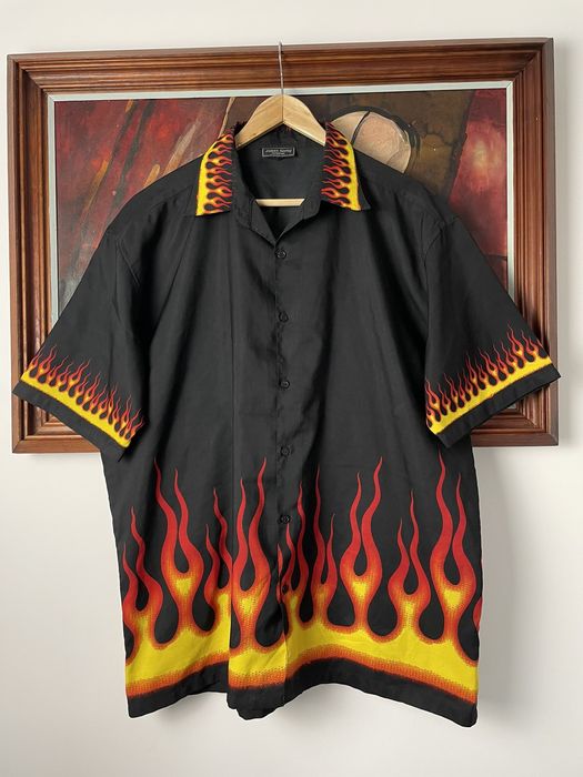 Retro flame hot sale shirt