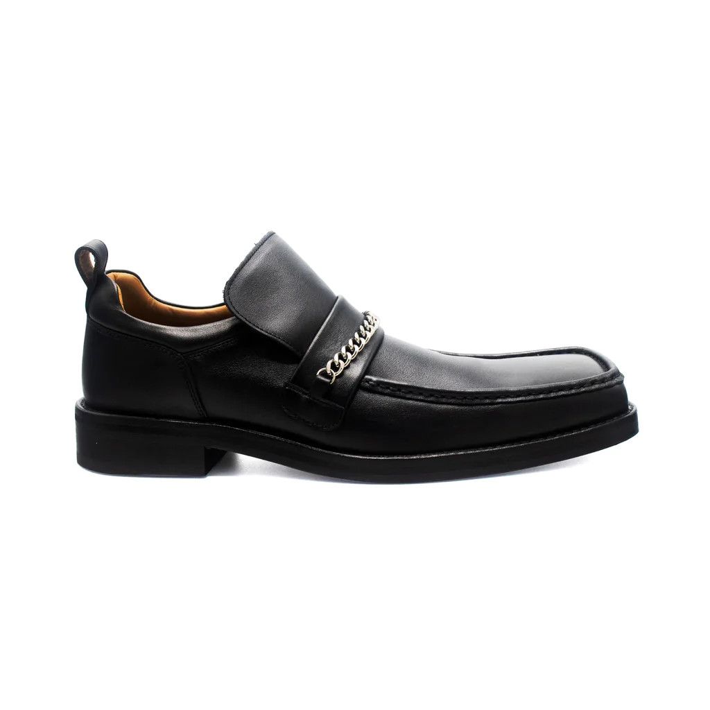 image of Martine Rose Leather Black Square Toe Long Loafers, Men's (Size 11)