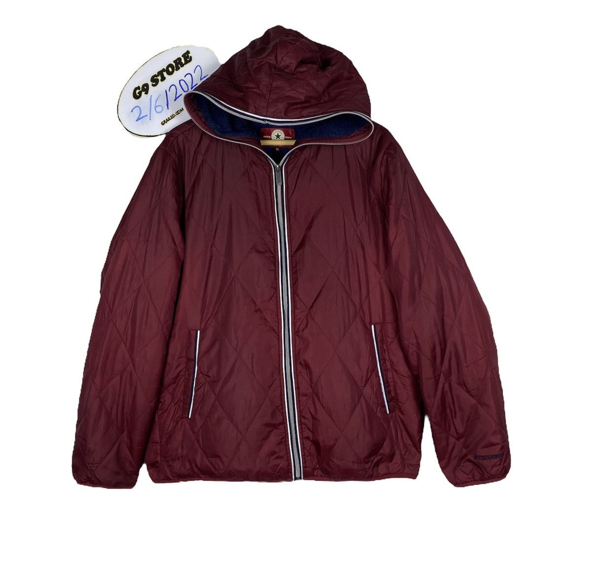 SHOOT 🔥 Vintage Converse Fully Zip Up Light Puffer Jacket