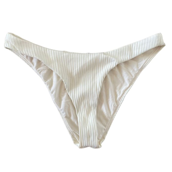 Other Good American Rib Better Cheeky Bikini Bottoms Ivory 2 Med | Grailed