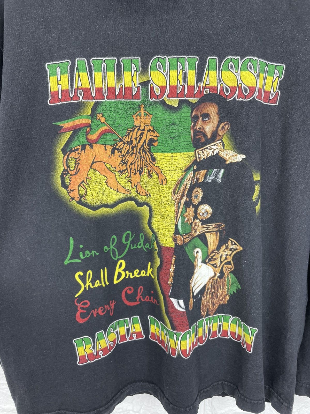 Vintage Haile Selassie Rasta Revolution Rap Longsleeve