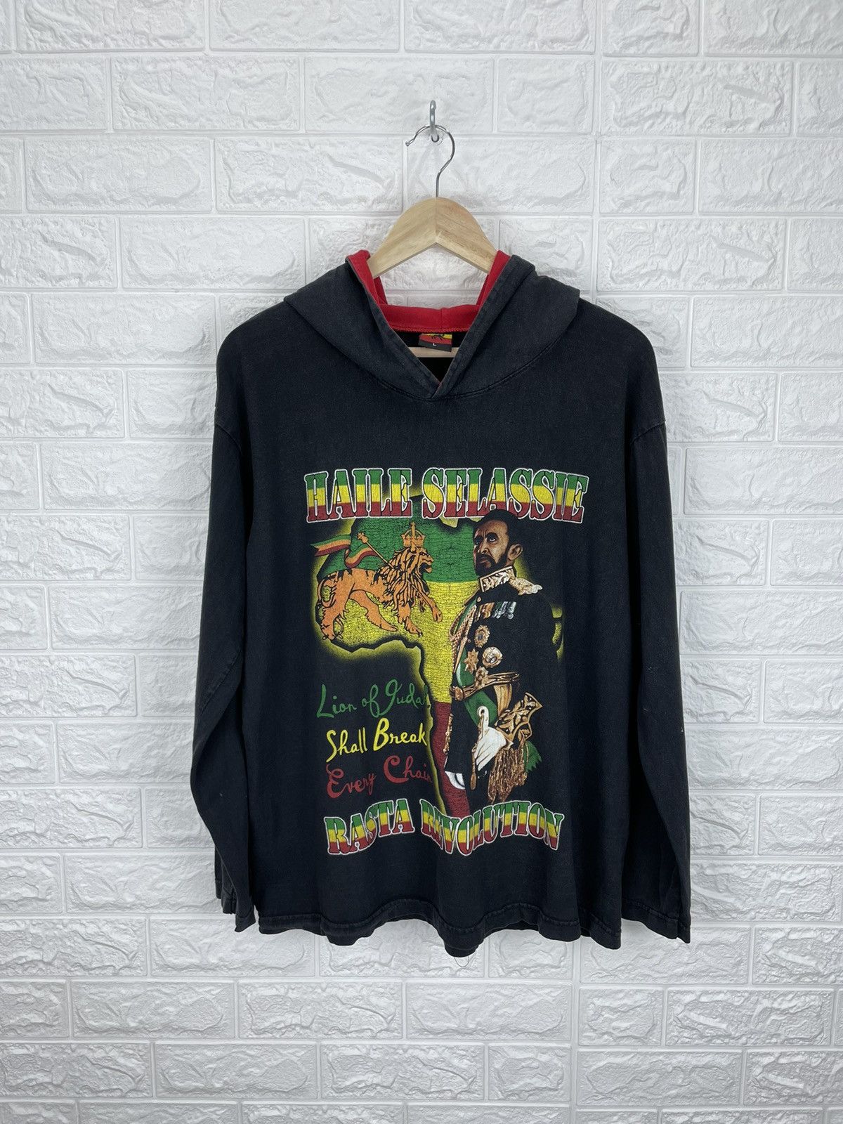 Vintage Haile Selassie Rasta Revolution Rap Longsleeve