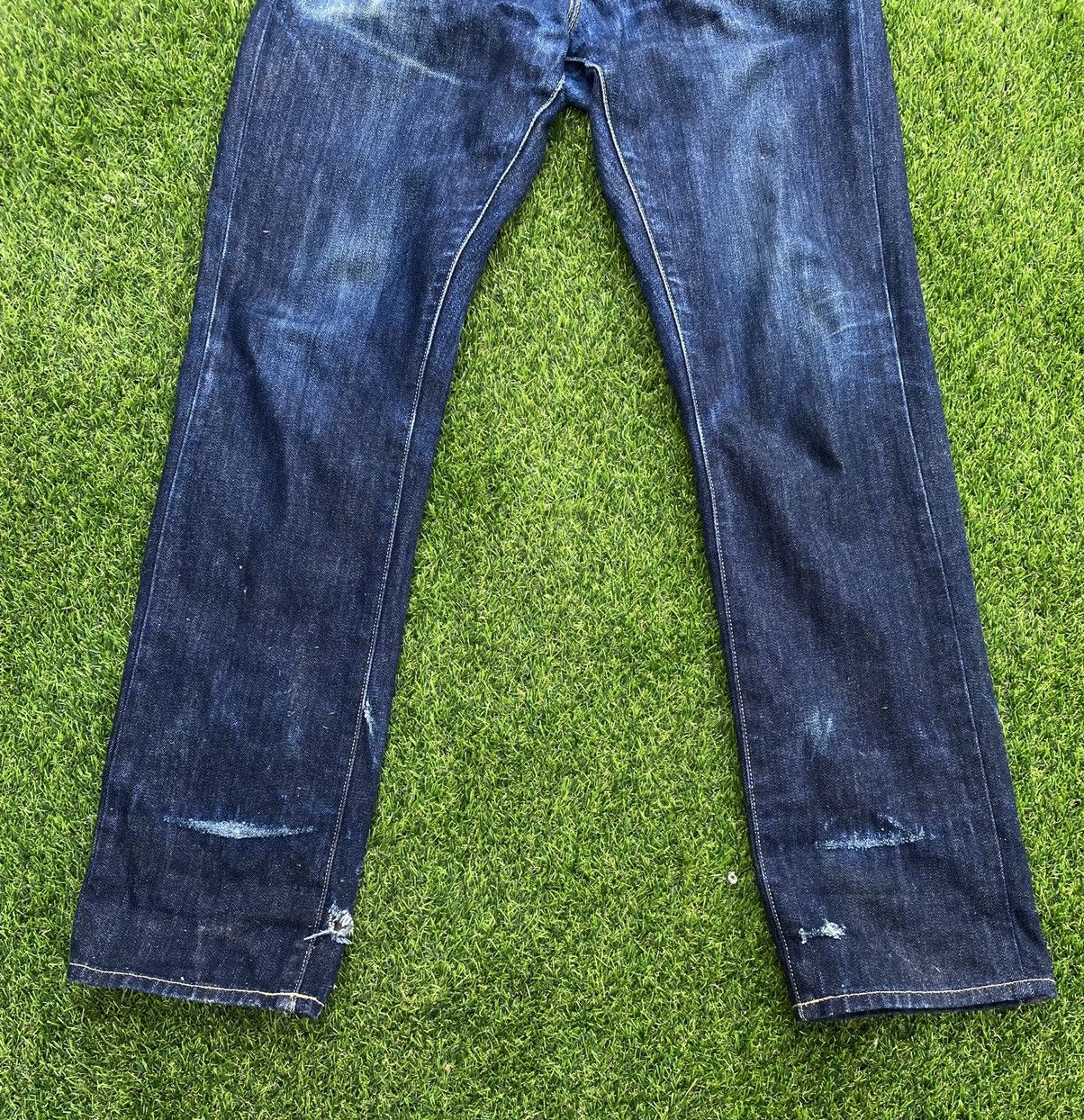 Japanese Brand SHOOT 🔥 Vintage Distressed Selvedge Denim Jeans By Uniqlo Size US 30 / EU 46 - 3 Thumbnail