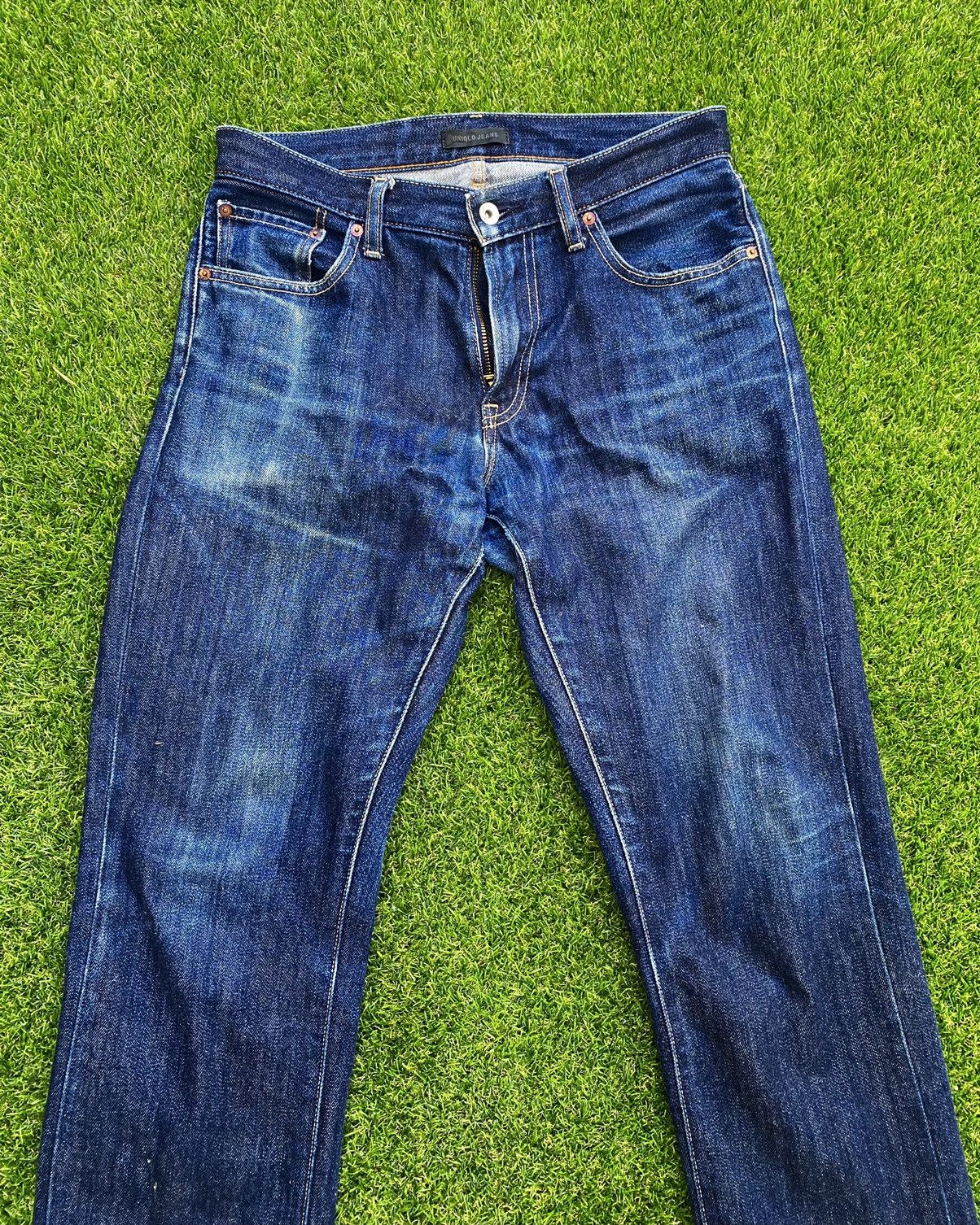 Japanese Brand SHOOT 🔥 Vintage Distressed Selvedge Denim Jeans By Uniqlo Size US 30 / EU 46 - 2 Thumbnail