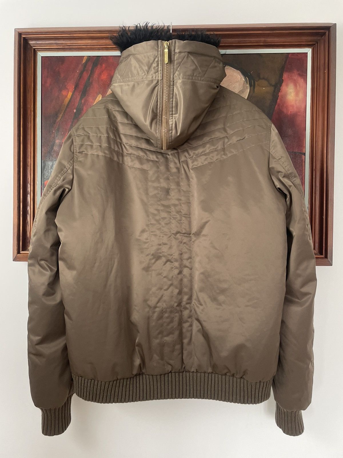 Versace Versace Hooded Olive Bomber Jacket Rare Luxury Designer Hype Size US L / EU 52-54 / 3 - 3 Thumbnail