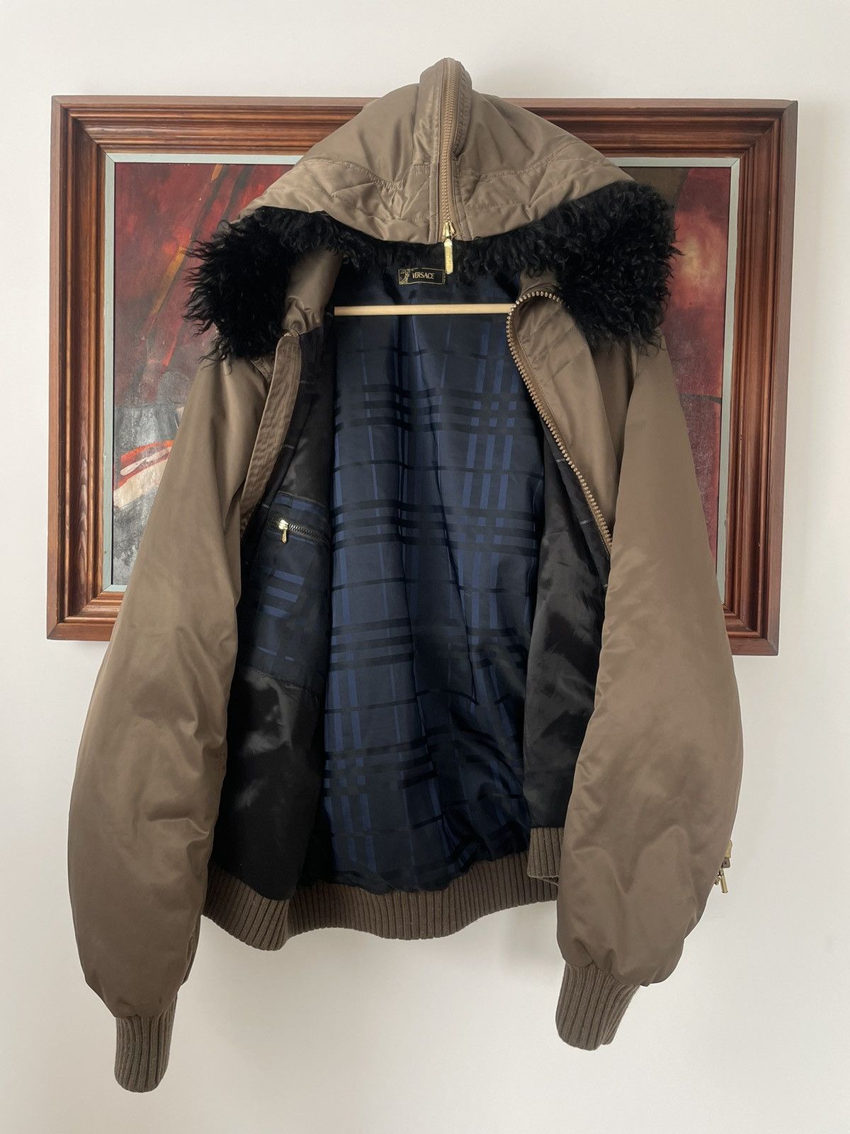 Versace Versace Hooded Olive Bomber Jacket Rare Luxury Designer Hype Size US L / EU 52-54 / 3 - 5 Thumbnail