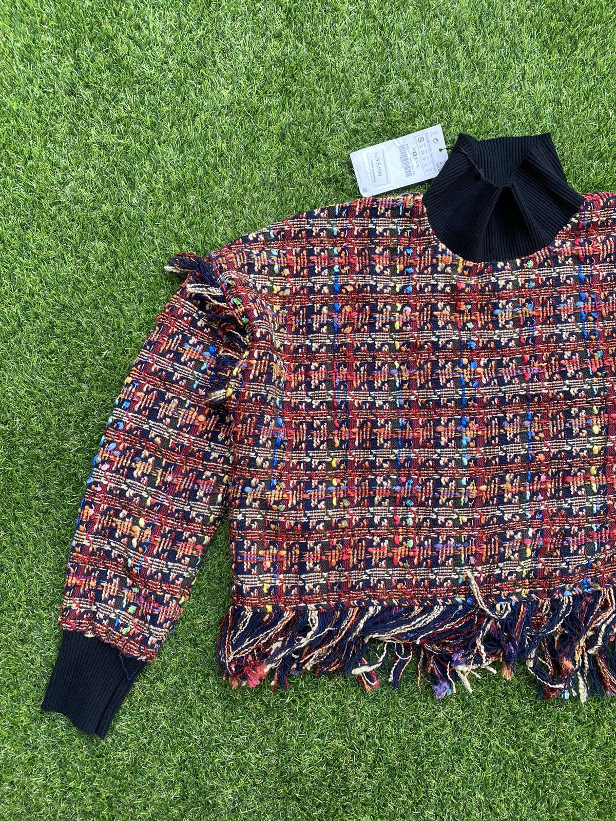Zara SHOOT 🔥 Cropped Cable Knit Sweater Multicolor By Zara Women Size ONE SIZE - 3 Thumbnail