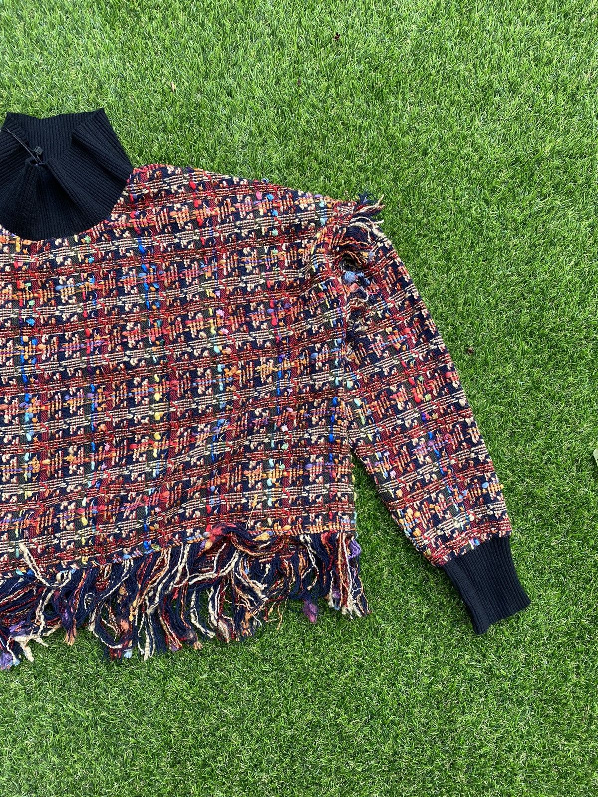 Zara SHOOT 🔥 Cropped Cable Knit Sweater Multicolor By Zara Women Size ONE SIZE - 4 Thumbnail