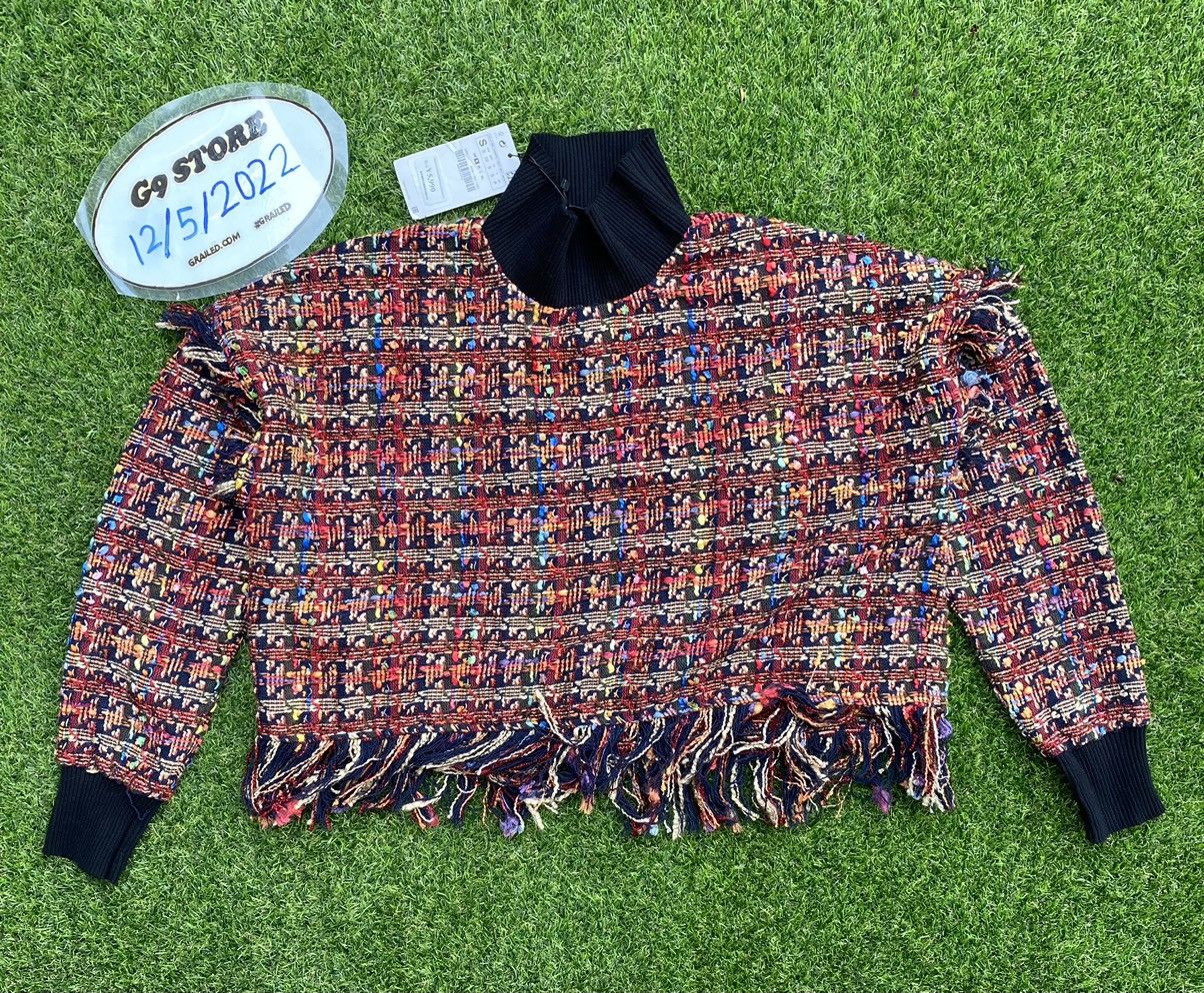 Zara SHOOT 🔥 Cropped Cable Knit Sweater Multicolor By Zara Women Size ONE SIZE - 1 Thumbnail