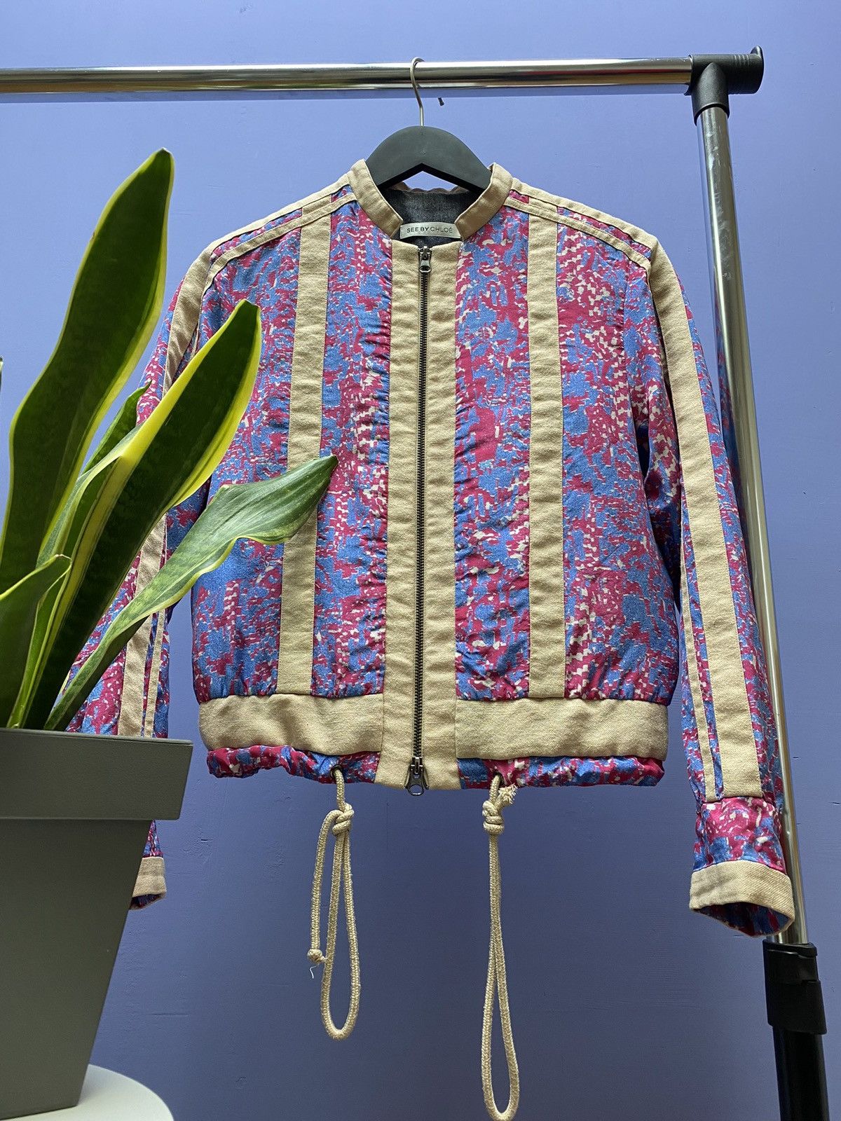 See by Chloe See by Chloe Women Light Jacket Silk Luxury Floral print Size XS / US 0-2 / IT 36-38 - 4 Thumbnail