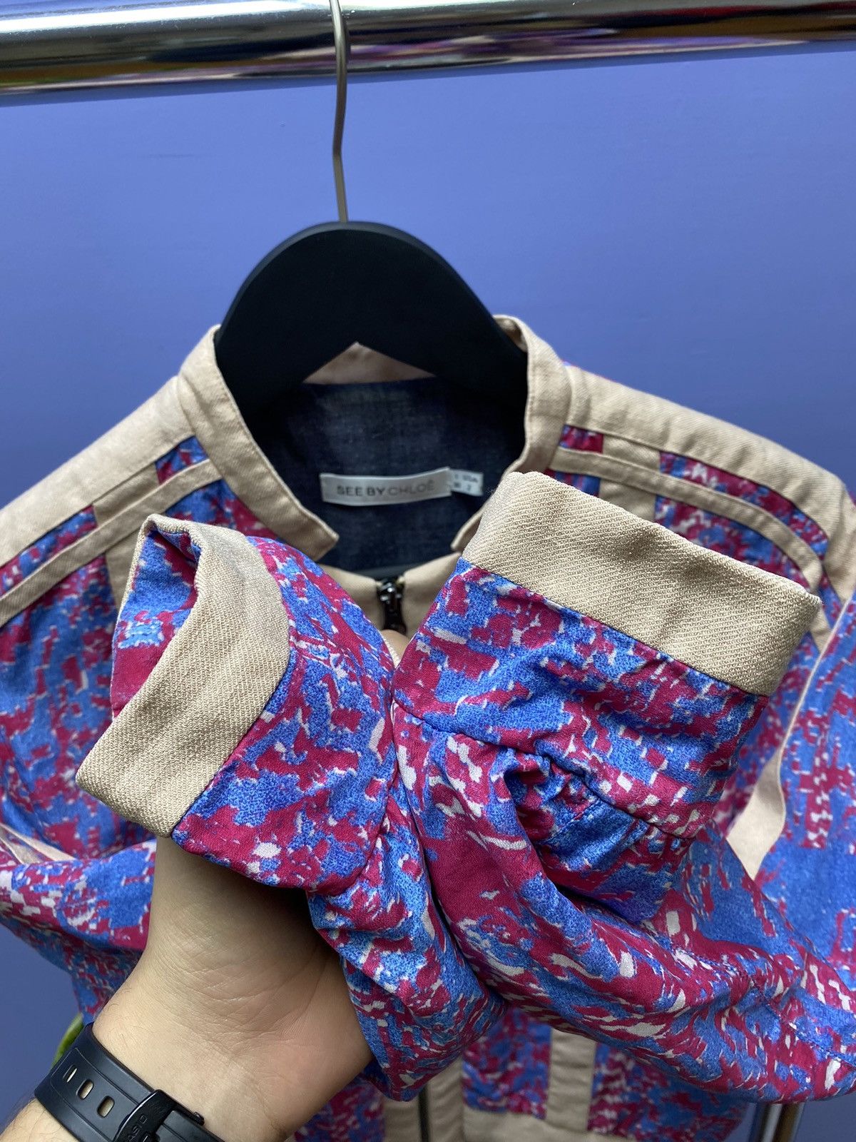 See by Chloe See by Chloe Women Light Jacket Silk Luxury Floral print Size XS / US 0-2 / IT 36-38 - 10 Thumbnail
