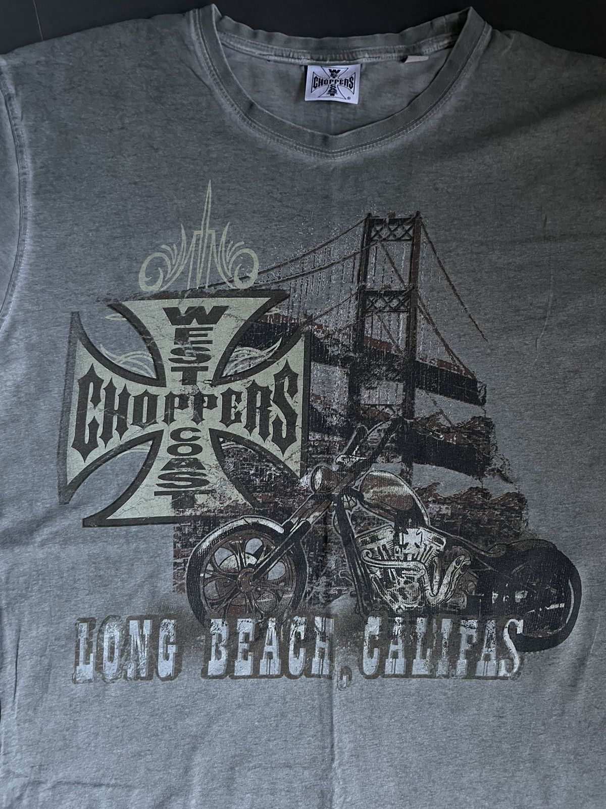 Vintage Vintage Rare west coast choppers long beach Tee Size US L / EU 52-54 / 3 - 4 Thumbnail