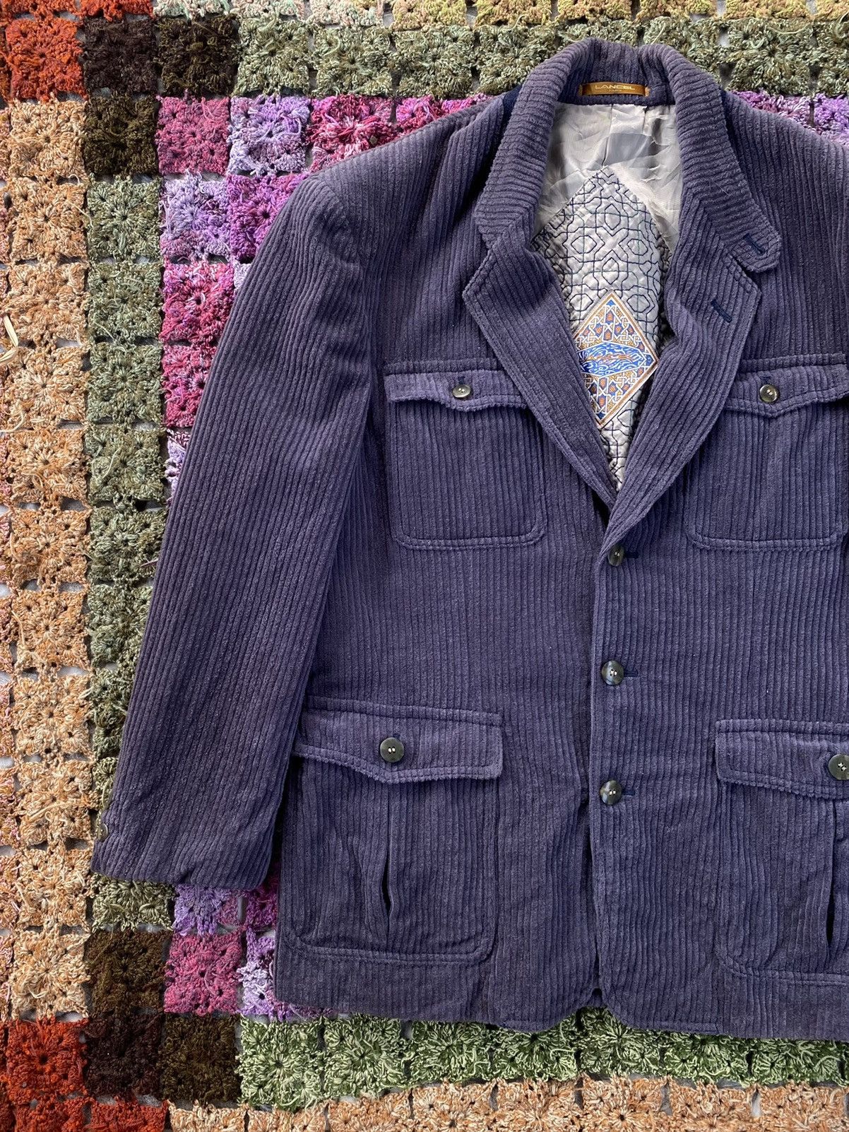 Lancel Vintage Lancel Corduroy Coats Blazer Size US L / EU 52-54 / 3 - 2 Thumbnail