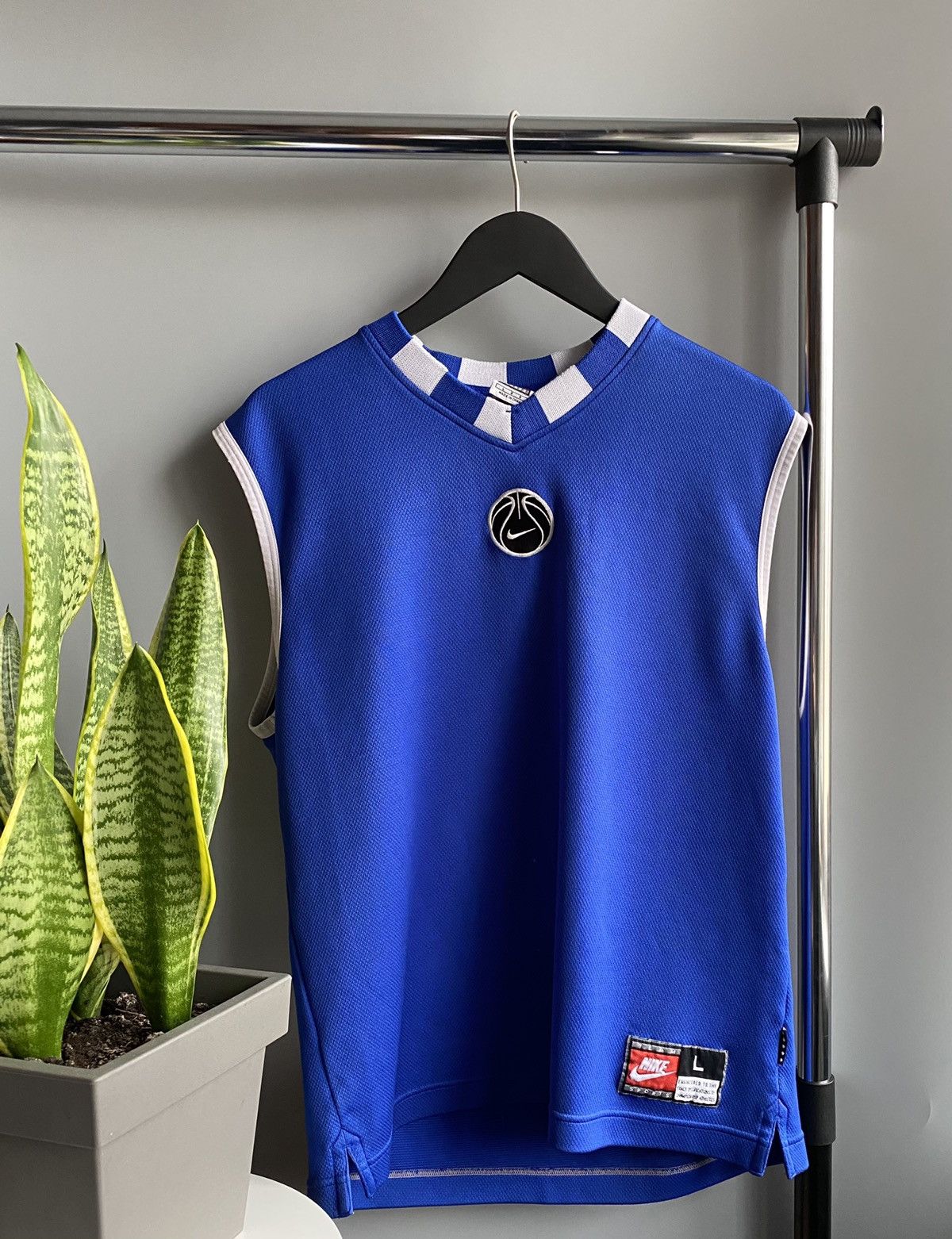 Nike × Vintage Vintage 90s Nike the “Swoosh Brand” Basketball jersey Size US L / EU 52-54 / 3 - 1 Thumbnail