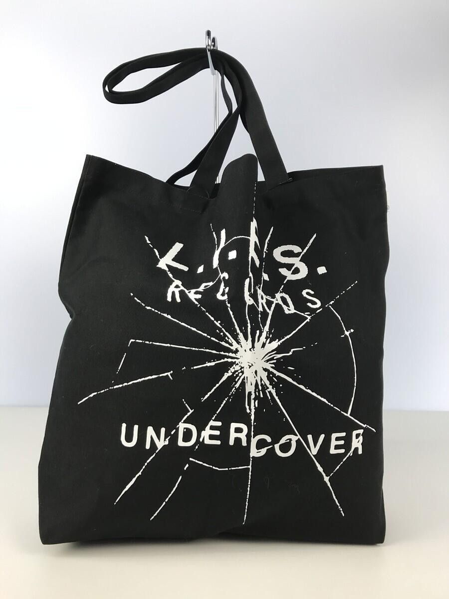 image of Undercover "lies" Broken Glass Tote Bag in Black, Men's