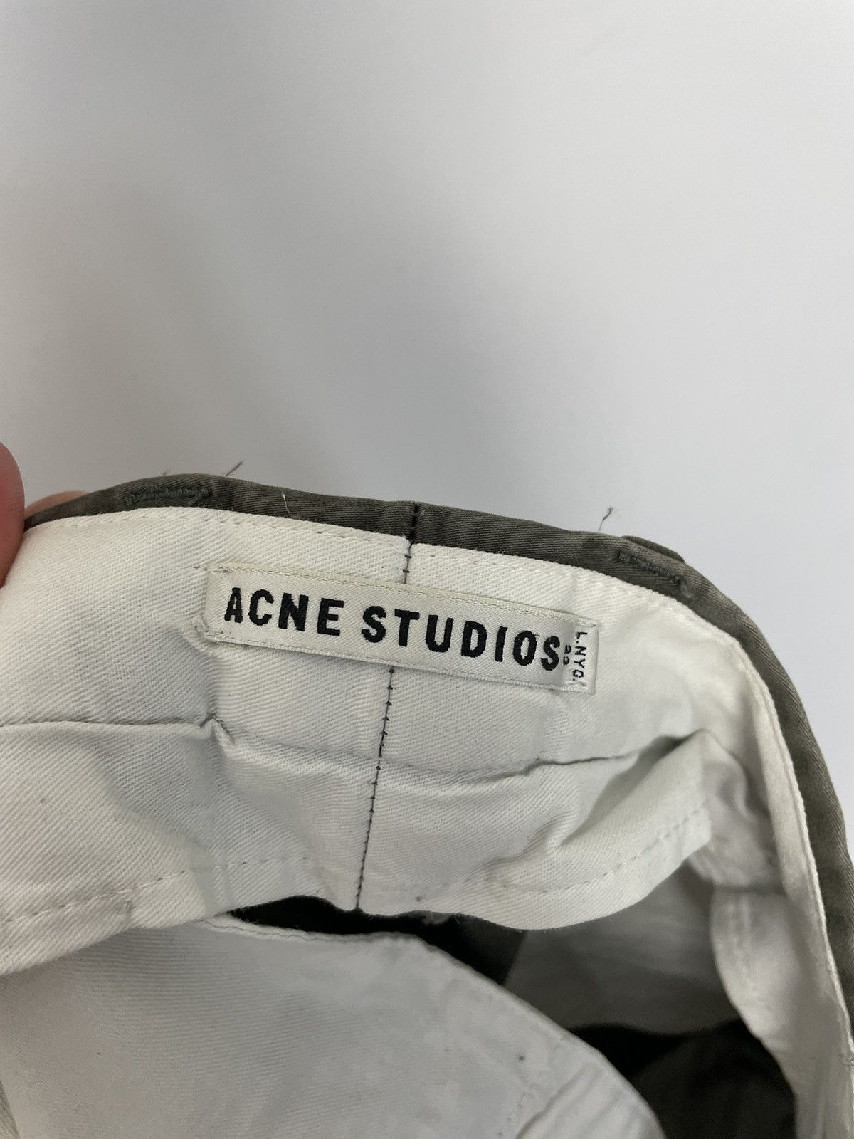 Acne Studios Acne Studios Olive Slim Fit Chino Pants Designer Streetwear Size US 34 / EU 50 - 3 Thumbnail