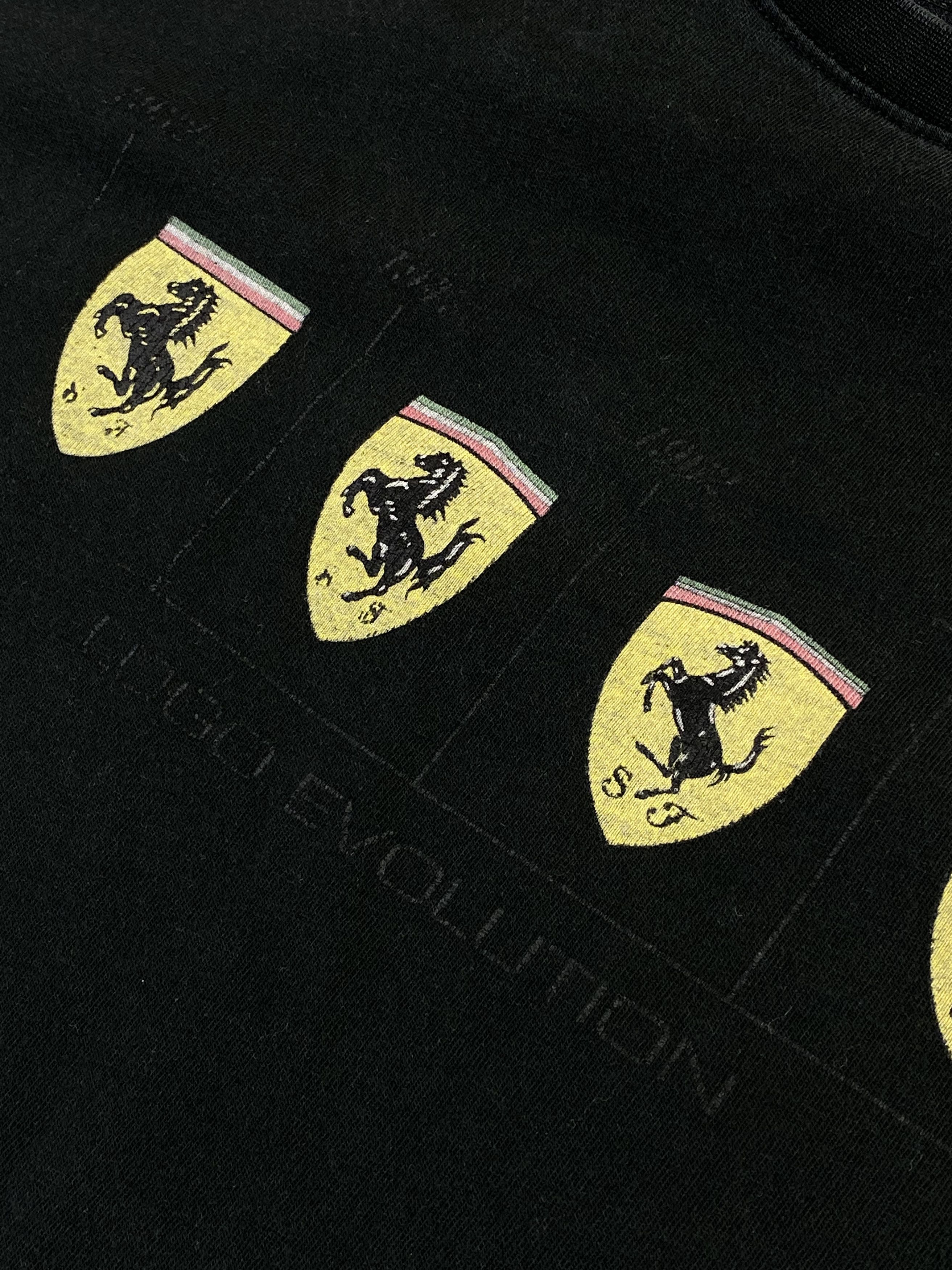 Ferrari × Formula 1 Ferrari Black T Shirt Evolution Of Logo Formula Uno Nascar Size US L / EU 52-54 / 3 - 4 Thumbnail