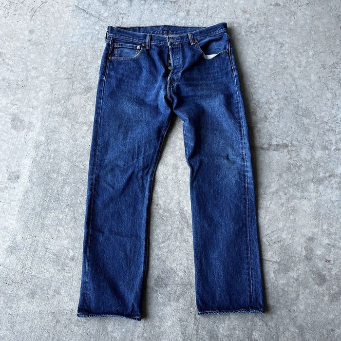 Vintage Levi’s Levis 501 Button Fly Dark Wash Denim Jeans 34 | Grailed