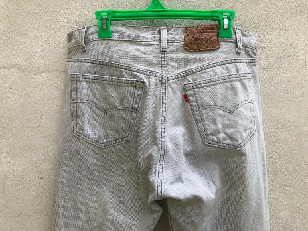 Levi's × Vintage 🔥The Iconic 80s Levi's 501 Usa Acid Wash Denim Jeans Size US 35 - 7 Thumbnail