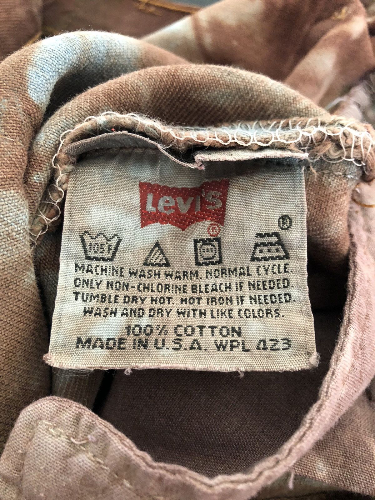 Levi's × Vintage Vintage 90s Levi’s 501 Made in Usa Tie Dye Denim Jeans Size US 29 - 16 Thumbnail