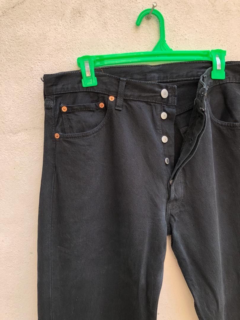Levi's × Vintage Vtg 90s 501 Superblack Made in UK Denim Jeans Size US 34 / EU 50 - 3 Thumbnail