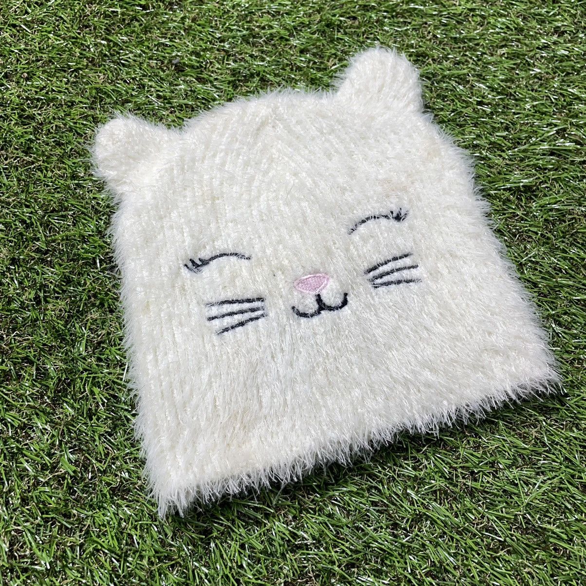 Vintage Vintage 90s Fuzzy Cat Beanie Cute Kawaii Coquette Washed OS Size ONE SIZE - 3 Thumbnail
