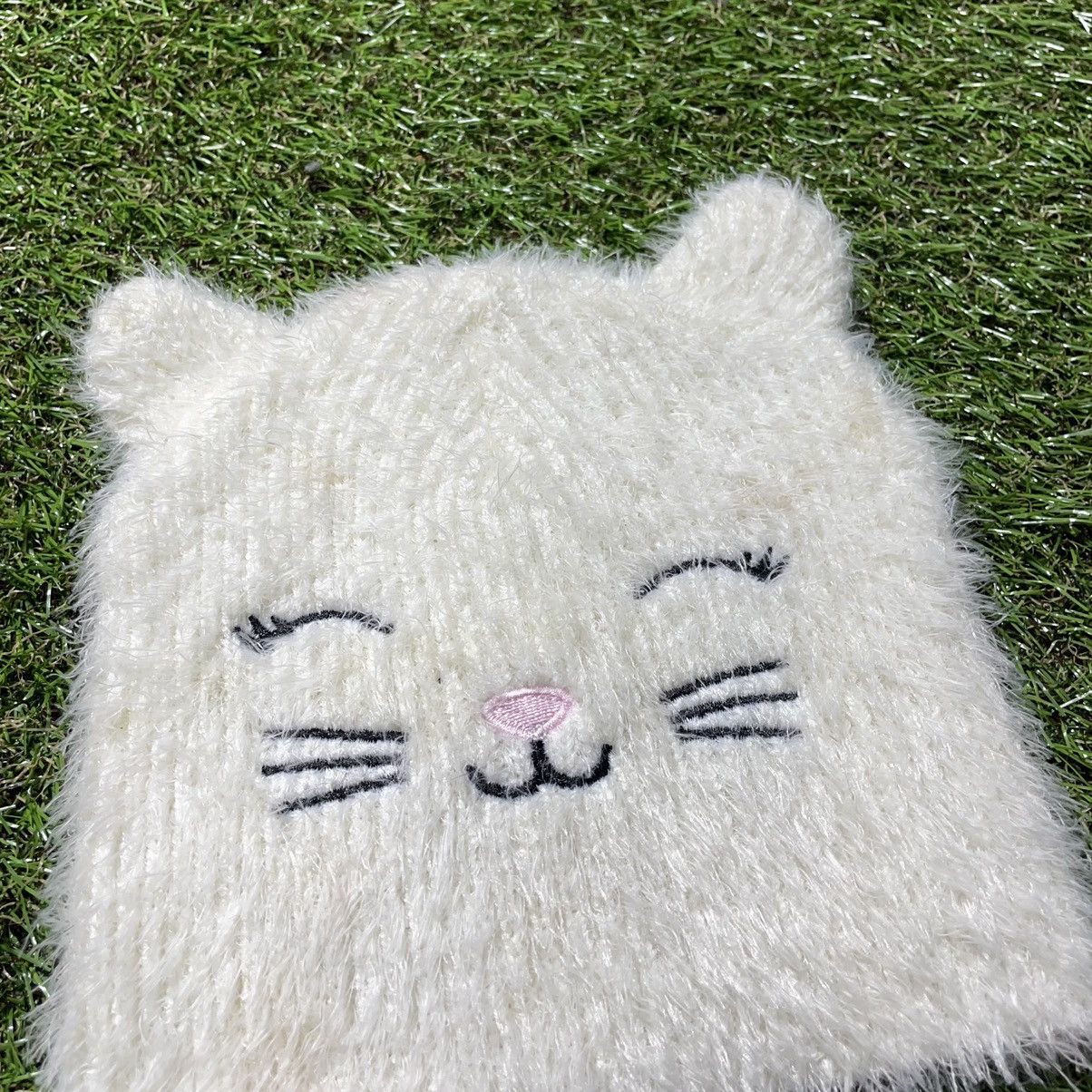 Vintage Vintage 90s Fuzzy Cat Beanie Cute Kawaii Coquette Washed OS Size ONE SIZE - 4 Thumbnail