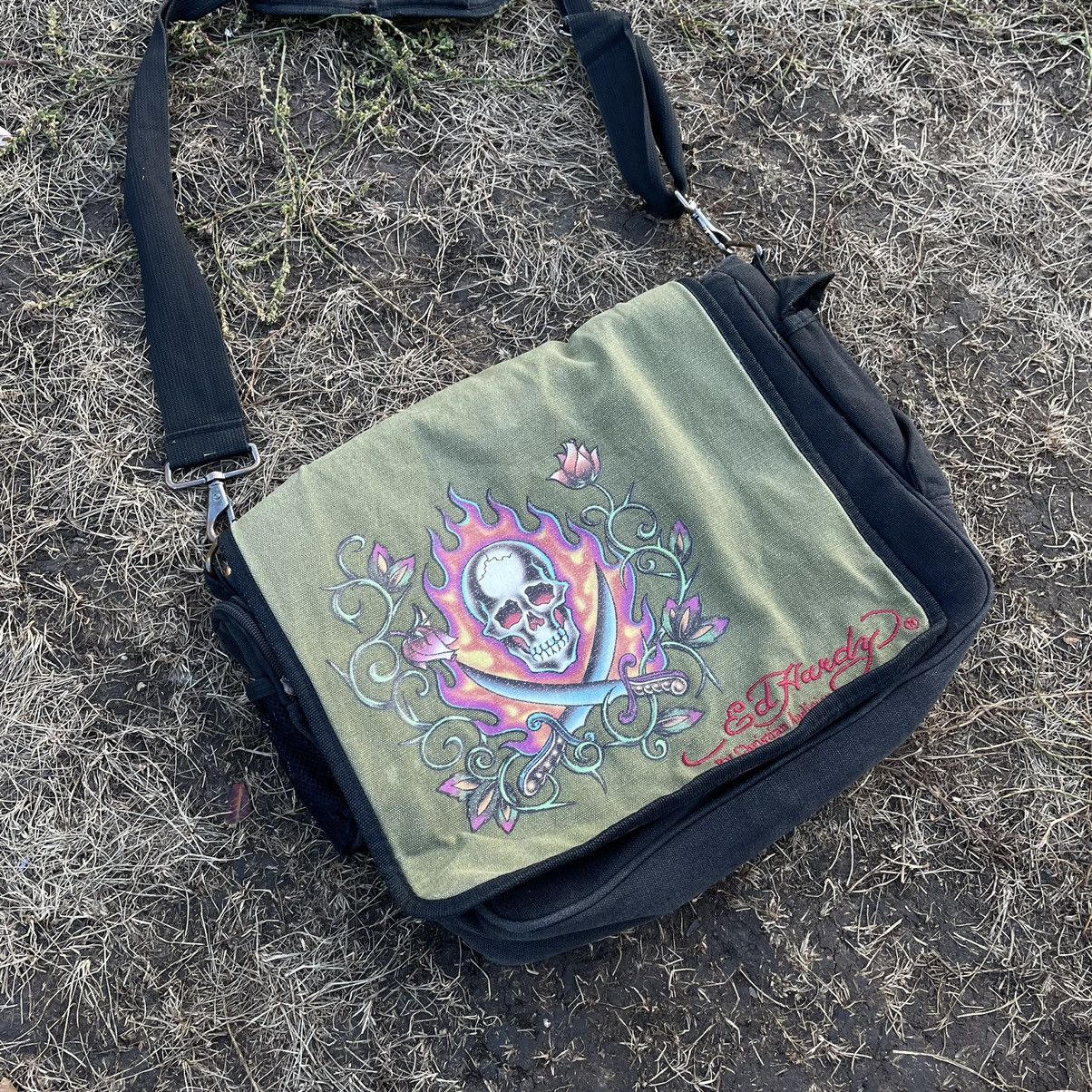 Vintage Vintage Y2K Ed Hardy Dragon Graphic Shoulder Bag Japanese OS Size ONE SIZE - 2 Thumbnail