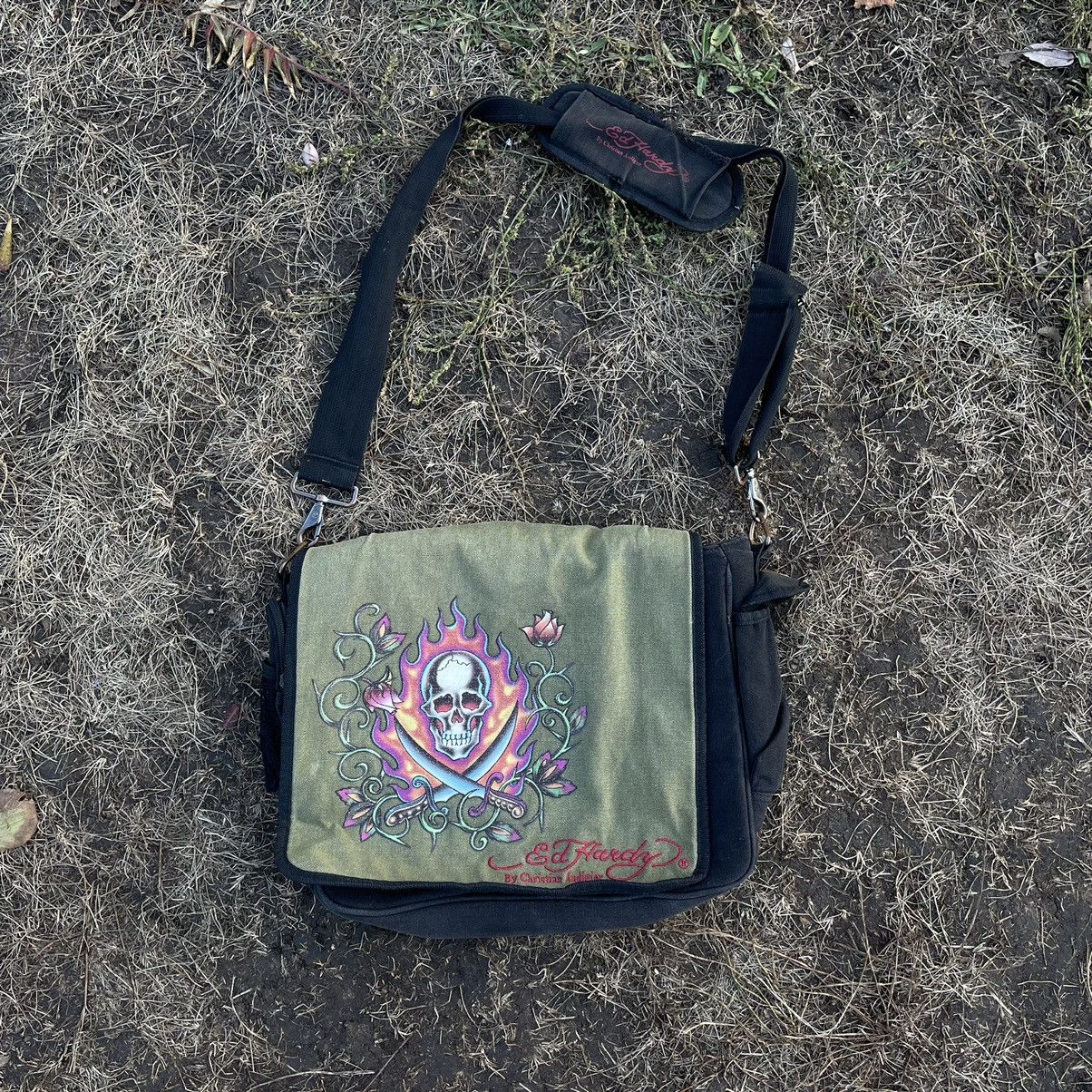 Vintage Vintage Y2K Ed Hardy Dragon Graphic Shoulder Bag Japanese OS Size ONE SIZE - 3 Thumbnail