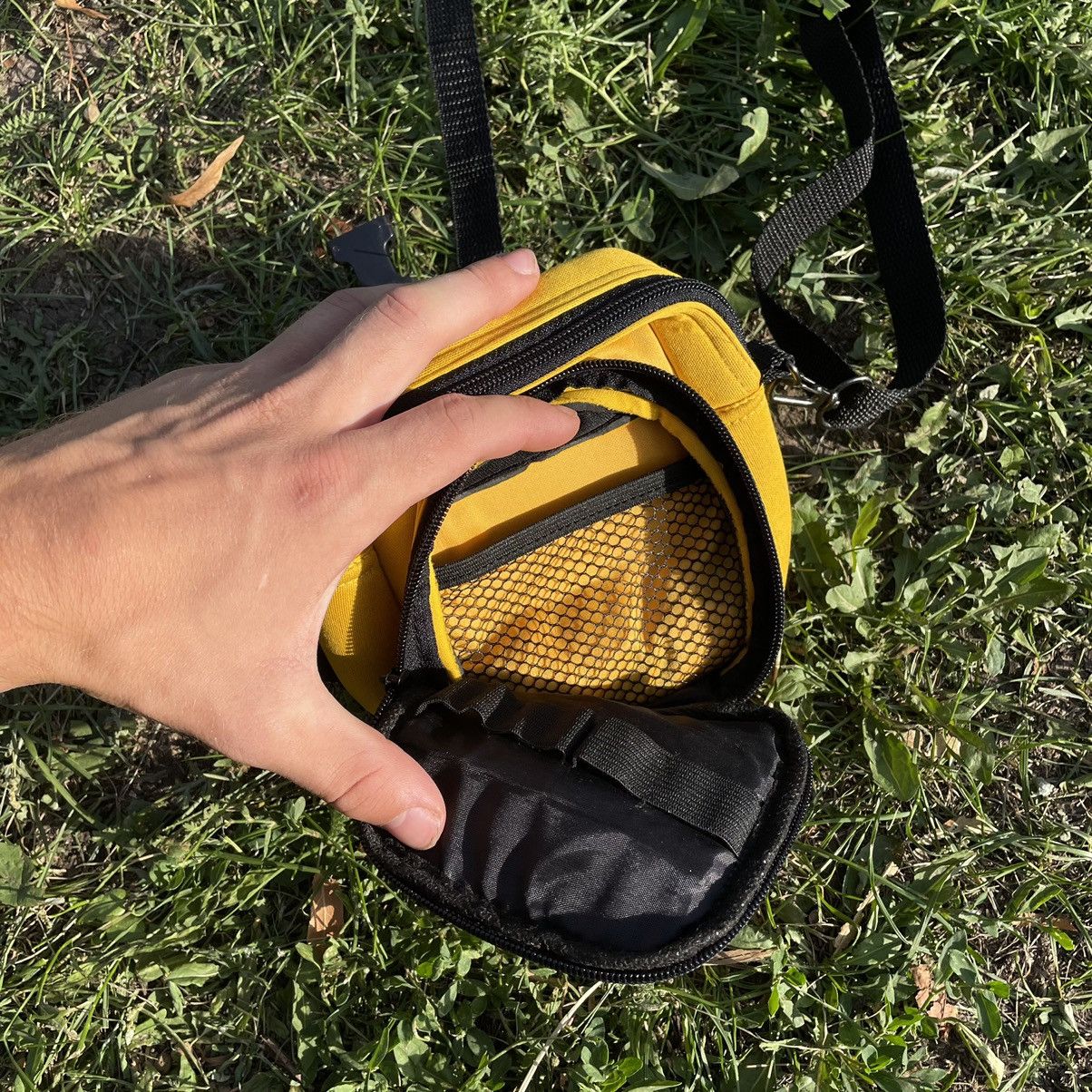 Vintage Vintage Y2K Tactical Crossbody Bag Yellow Black Punk Drip OS Size ONE SIZE - 4 Thumbnail