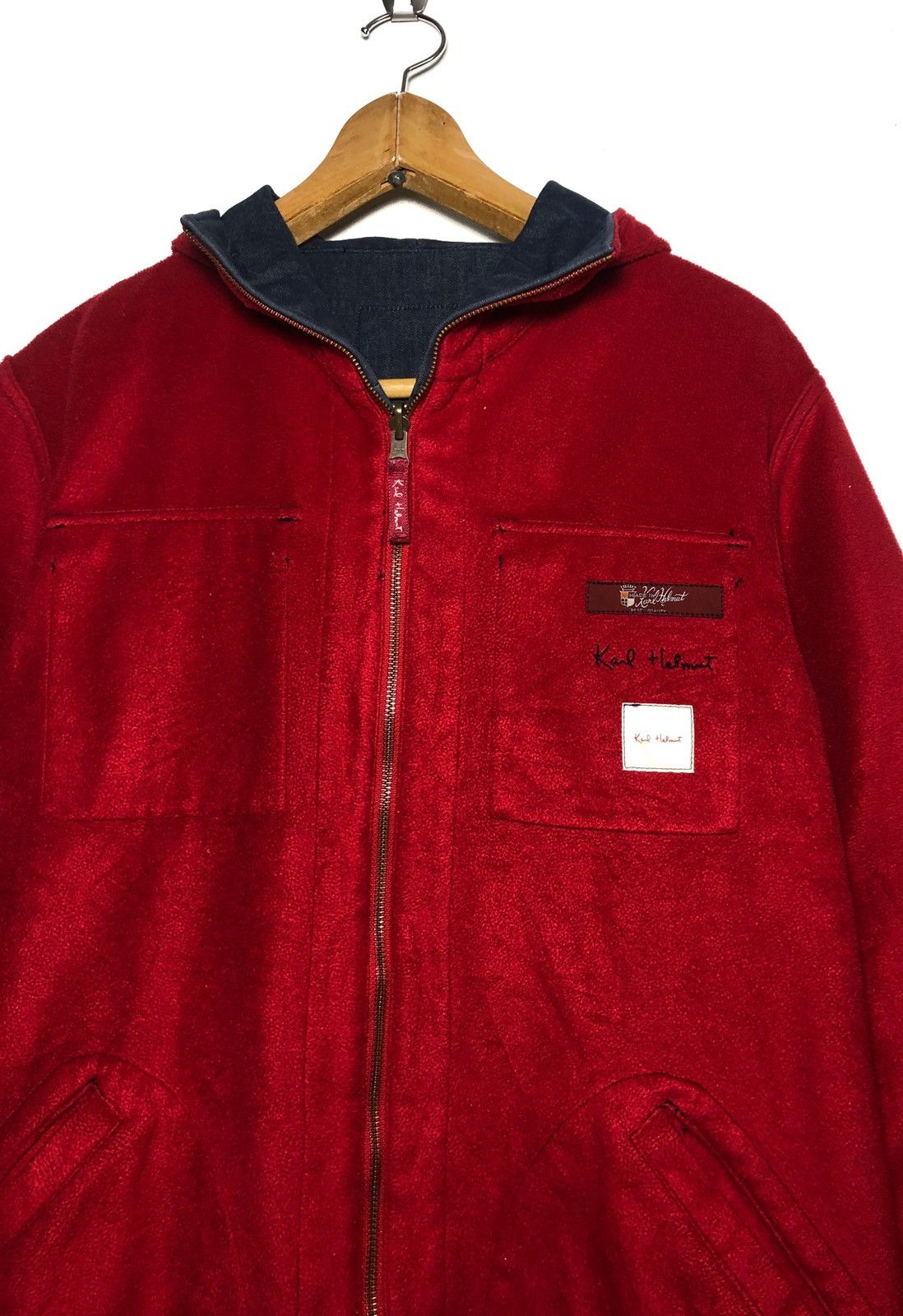 Japanese Brand RARE!!! Vintage Karl Helmut Reversible Hoodie Jacket Size US L / EU 52-54 / 3 - 8 Thumbnail