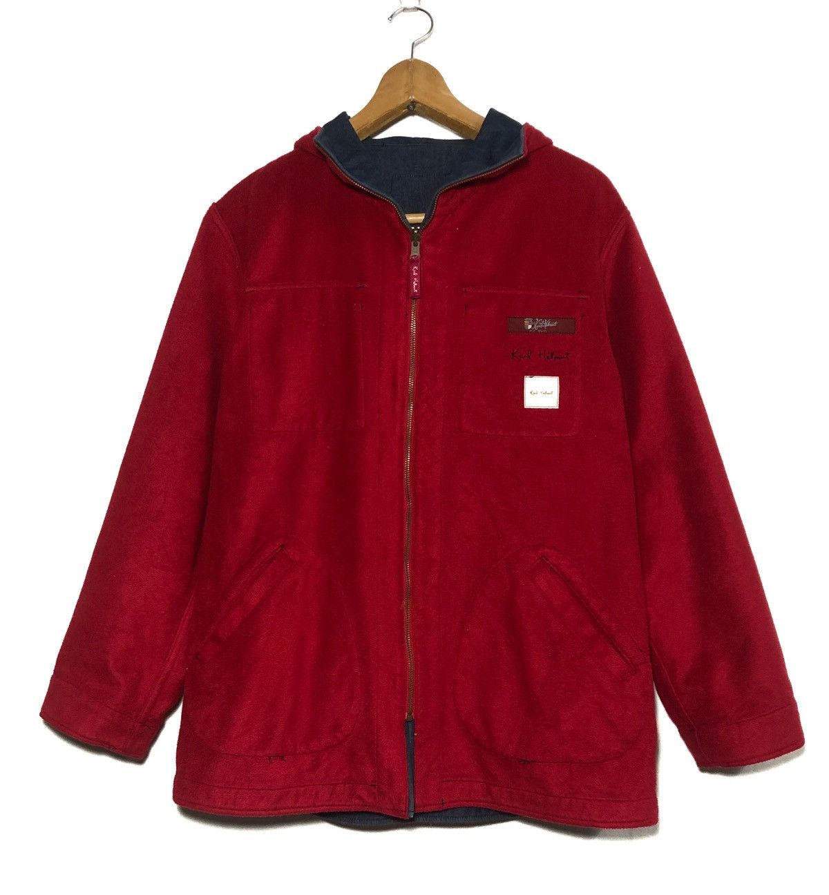 Japanese Brand RARE!!! Vintage Karl Helmut Reversible Hoodie Jacket Size US L / EU 52-54 / 3 - 6 Thumbnail
