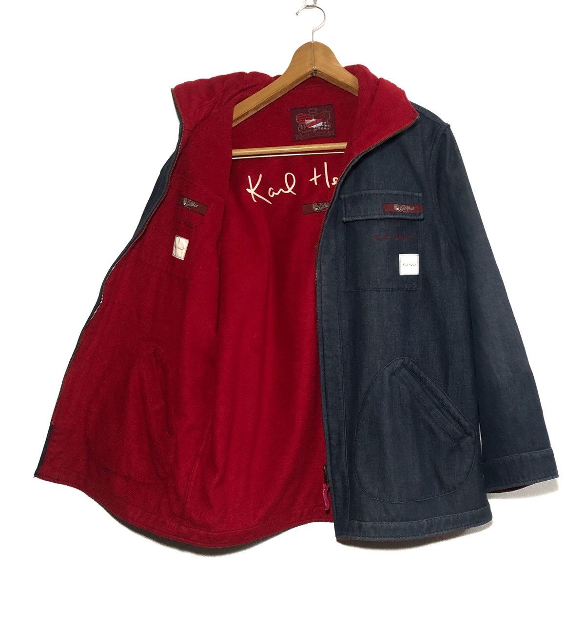 Japanese Brand RARE!!! Vintage Karl Helmut Reversible Hoodie Jacket Size US L / EU 52-54 / 3 - 2 Thumbnail