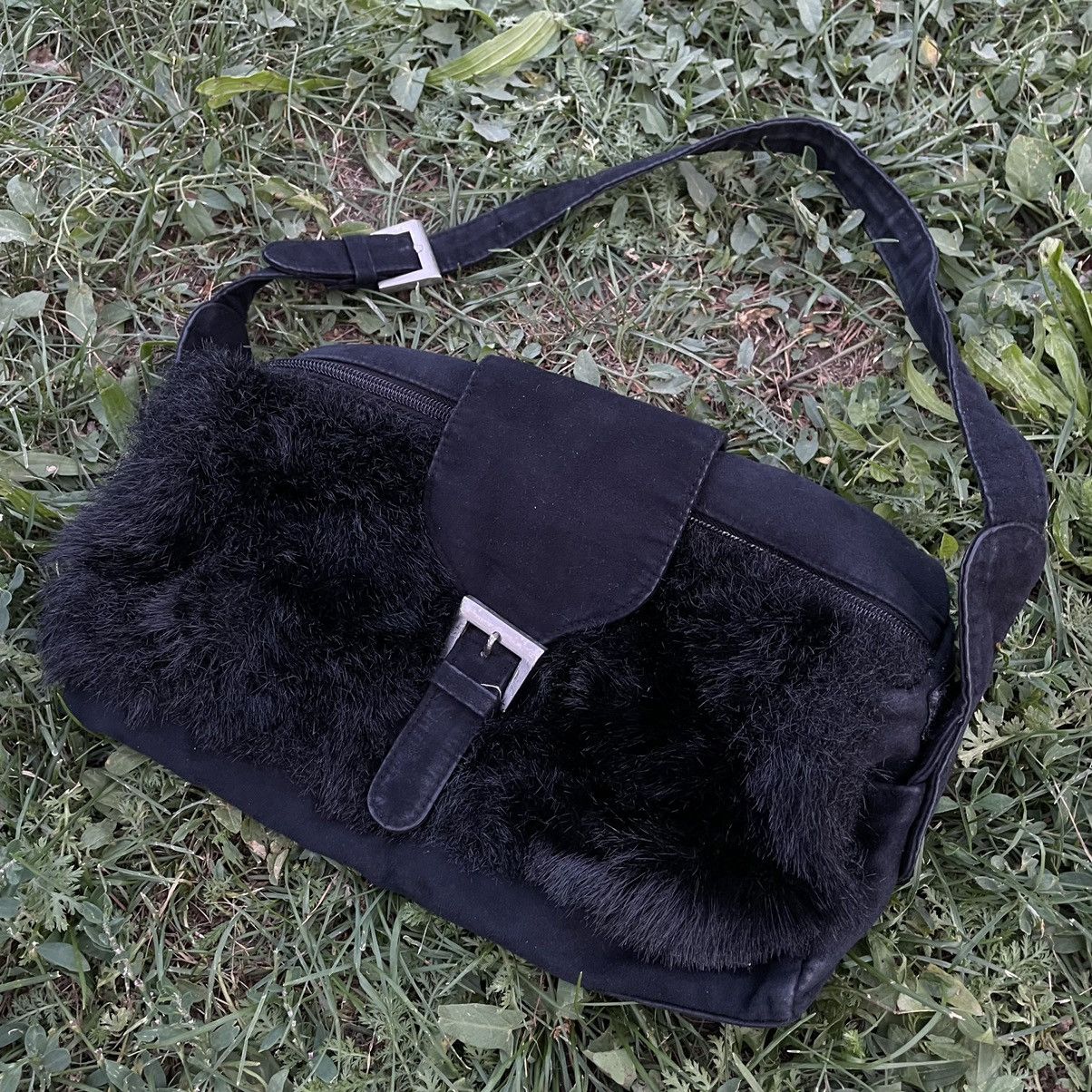 Vintage Vintage Y2K Black Mohair Crossbody Bag Streetwear Worn In OS Size ONE SIZE - 2 Thumbnail