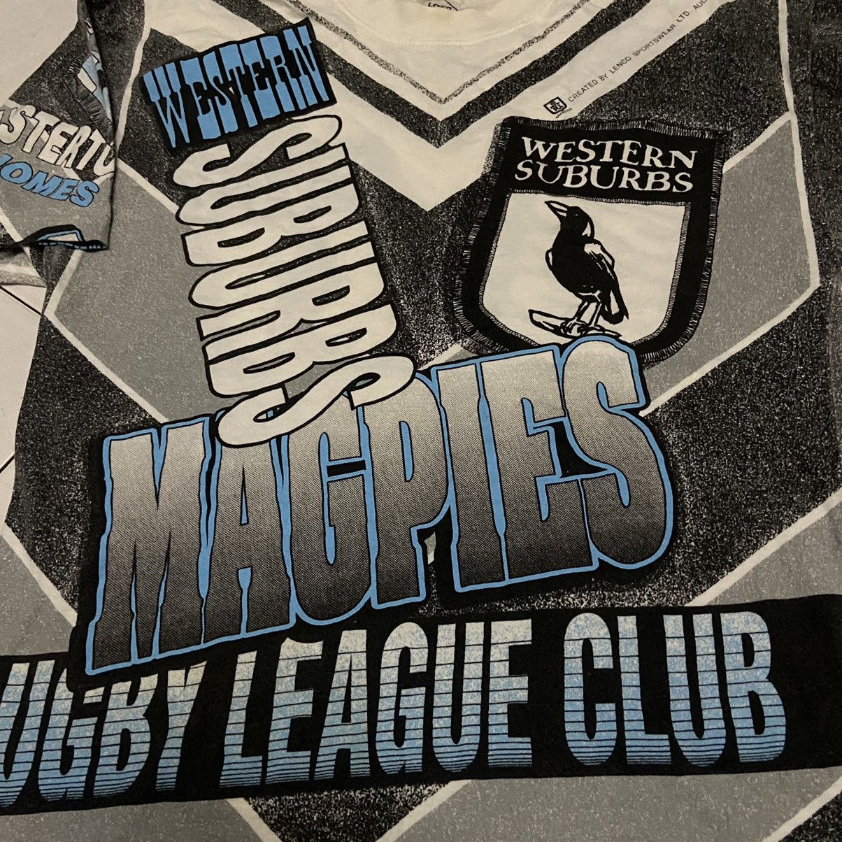 Vintage Vintage western suburbs magpies tshirt AOP Size US M / EU 48-50 / 2 - 3 Thumbnail
