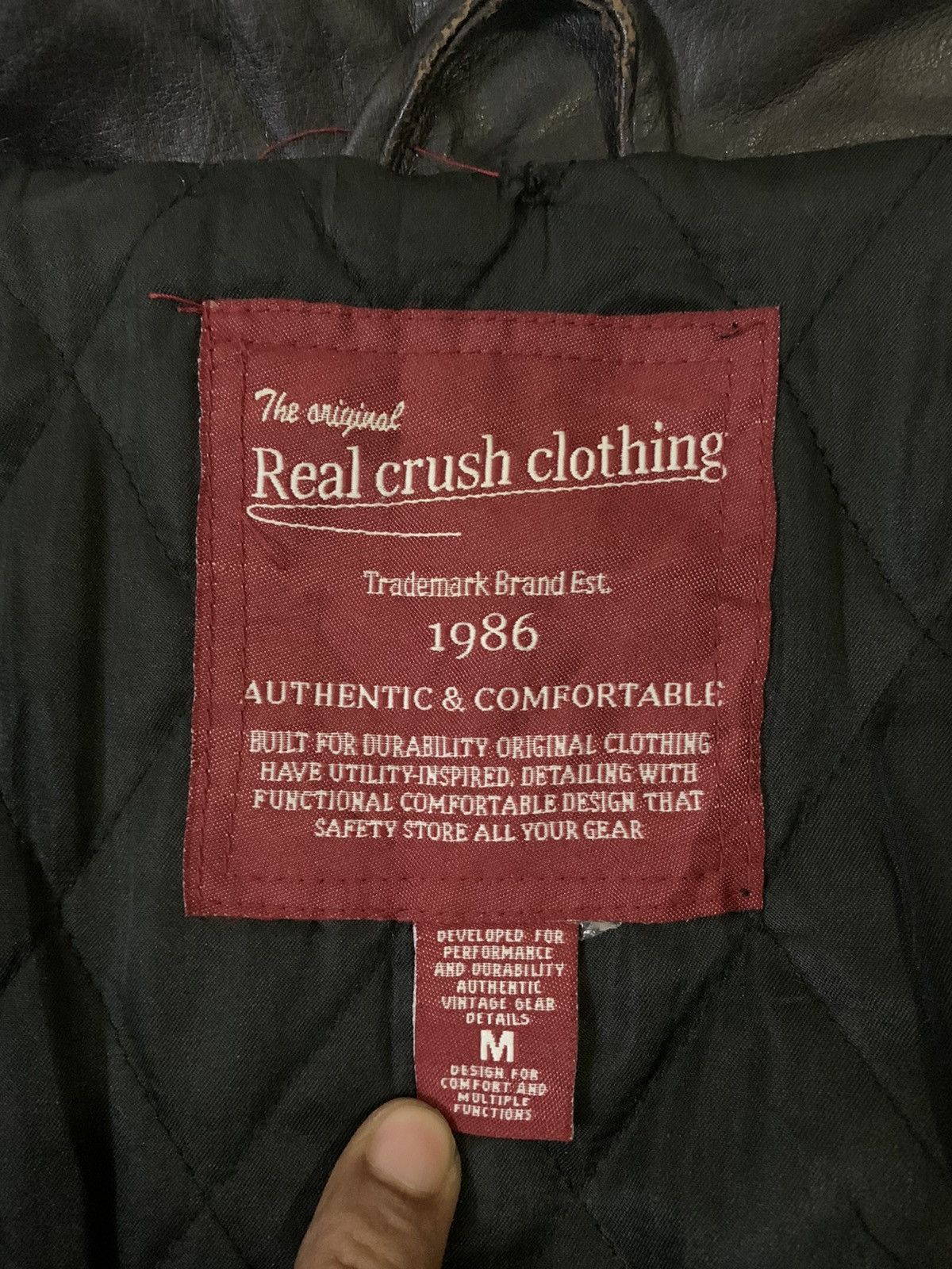 Japanese Brand Real Crush Clothing Leather Jacket Size US S / EU 44-46 / 1 - 11 Thumbnail