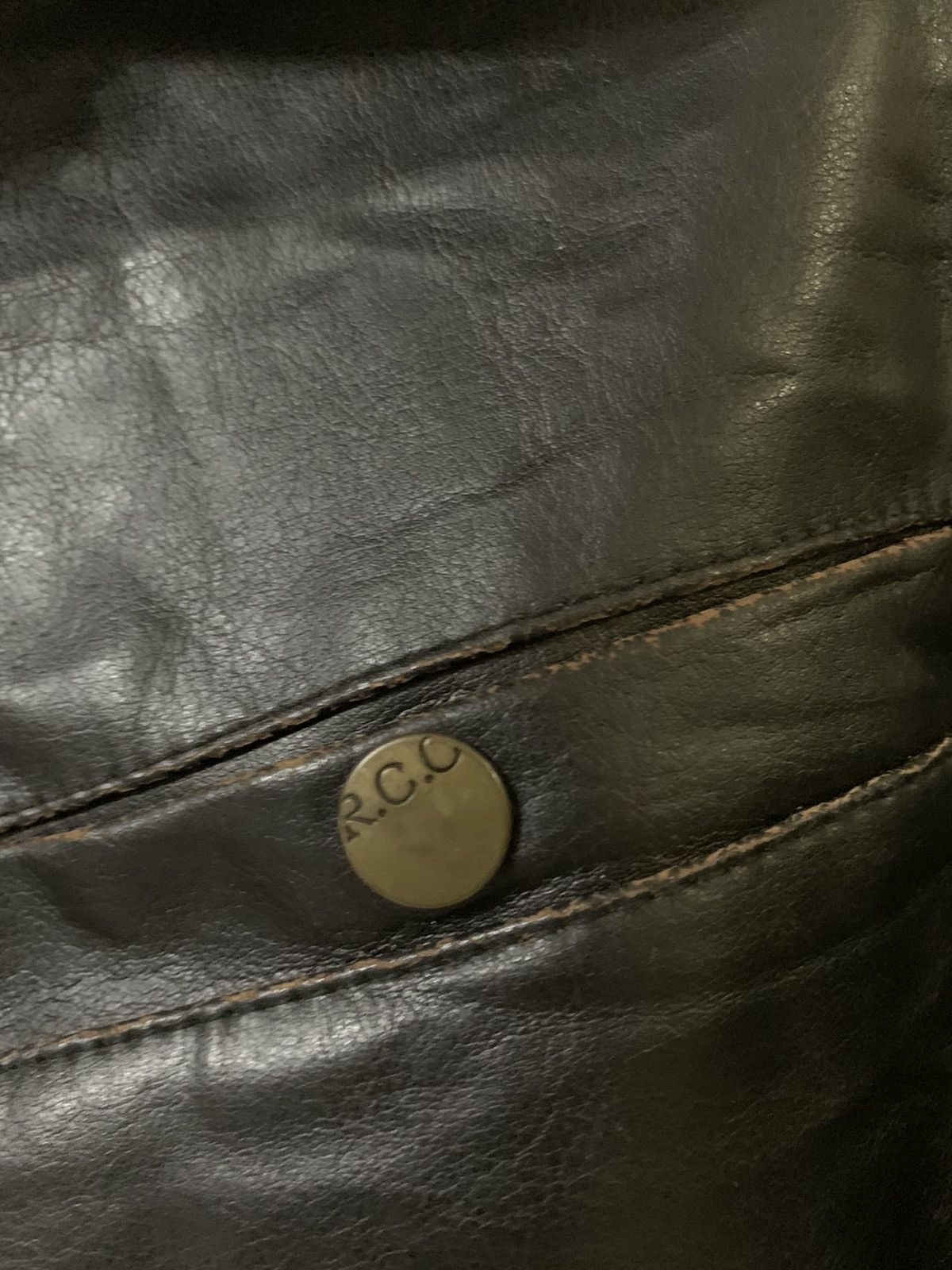 Japanese Brand Real Crush Clothing Leather Jacket Size US S / EU 44-46 / 1 - 9 Thumbnail
