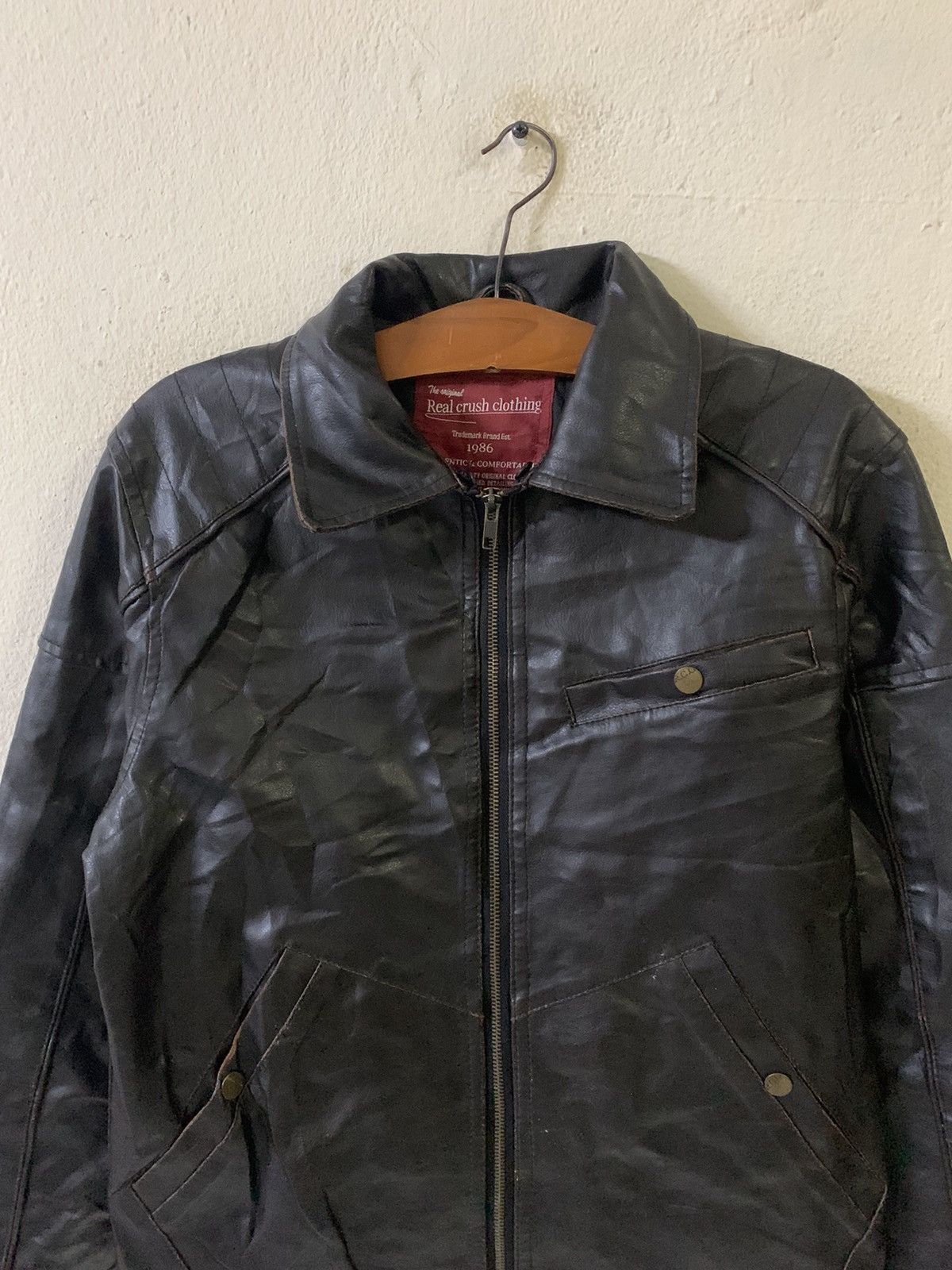 Japanese Brand Real Crush Clothing Leather Jacket Size US S / EU 44-46 / 1 - 4 Thumbnail