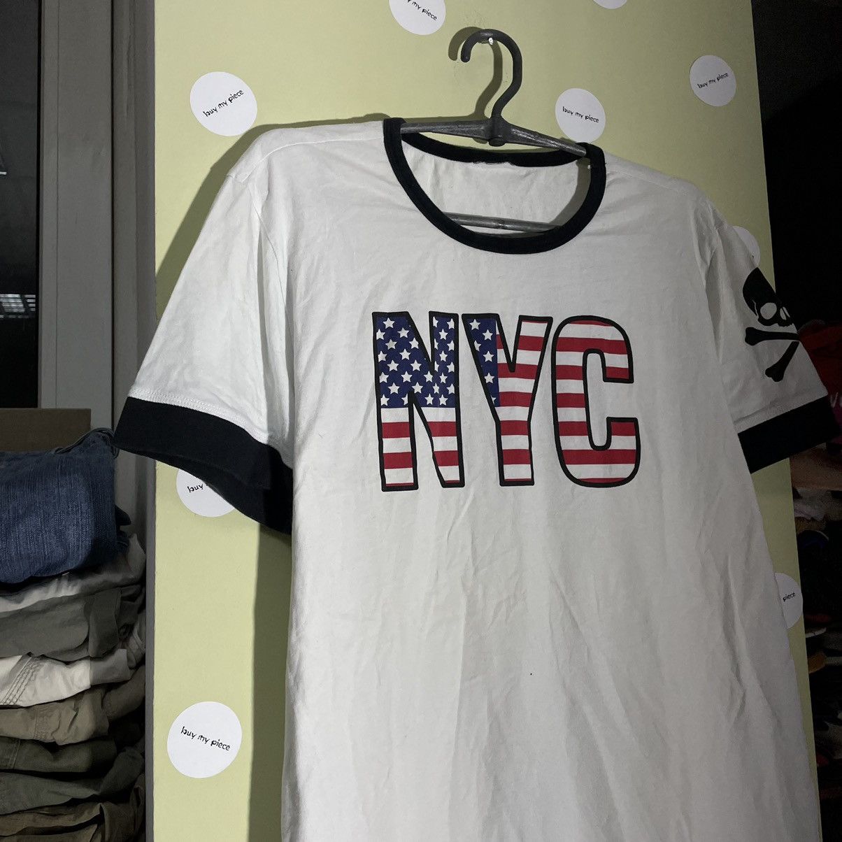 Vintage Vintage Y2K NYC Graphic Tee American Flag Grunge Swag 90s M Size US M / EU 48-50 / 2 - 3 Thumbnail