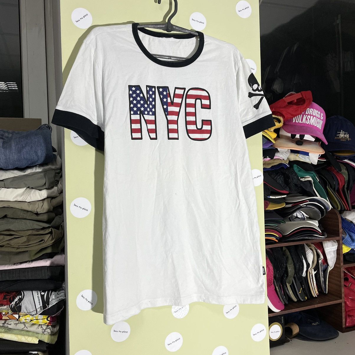Vintage Vintage Y2K NYC Graphic Tee American Flag Grunge Swag 90s M Size US M / EU 48-50 / 2 - 2 Thumbnail