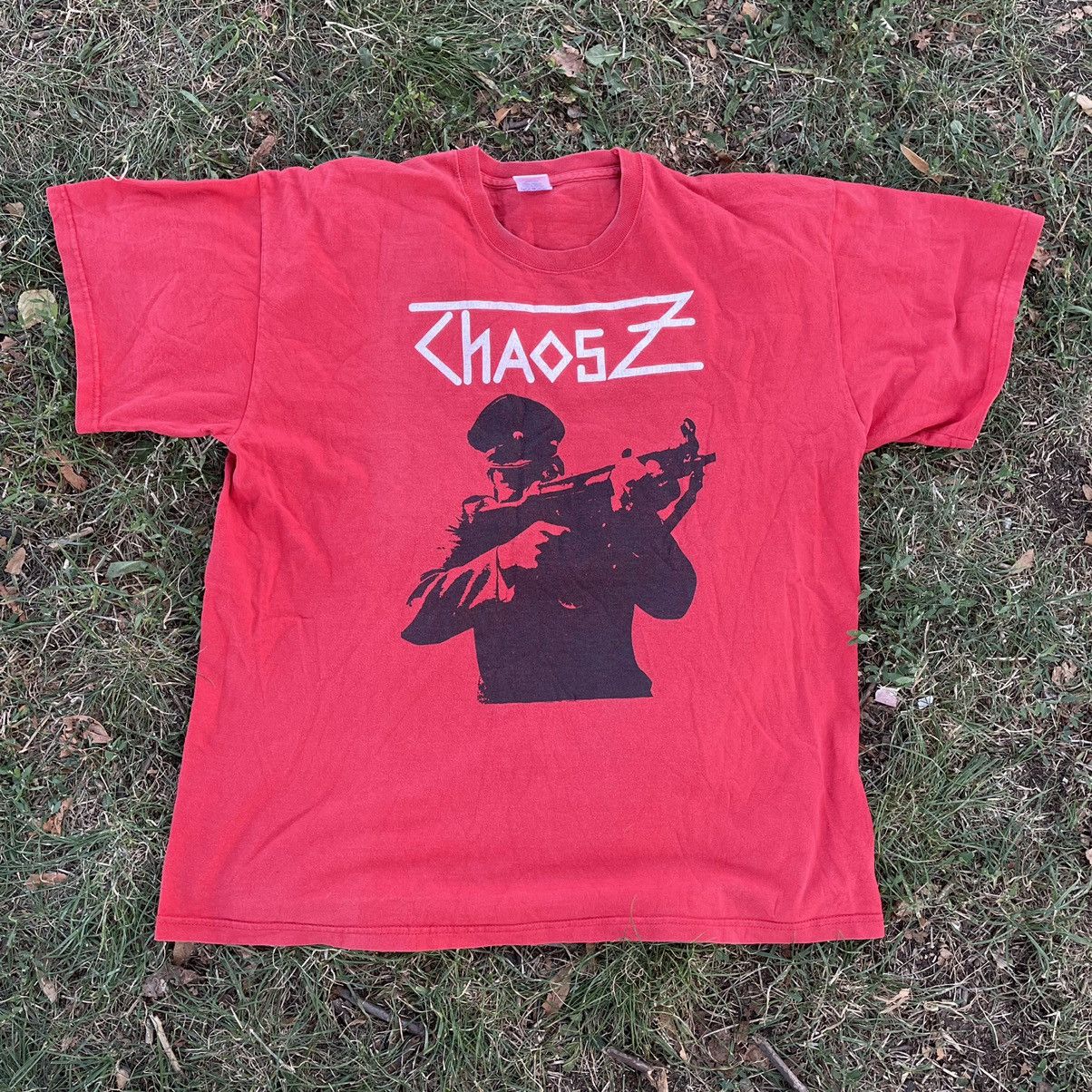 Vintage Vintage Y2K Chaos Band Graphic Tee Sun Faded Punk Wide Leg L Size US L / EU 52-54 / 3 - 1 Thumbnail