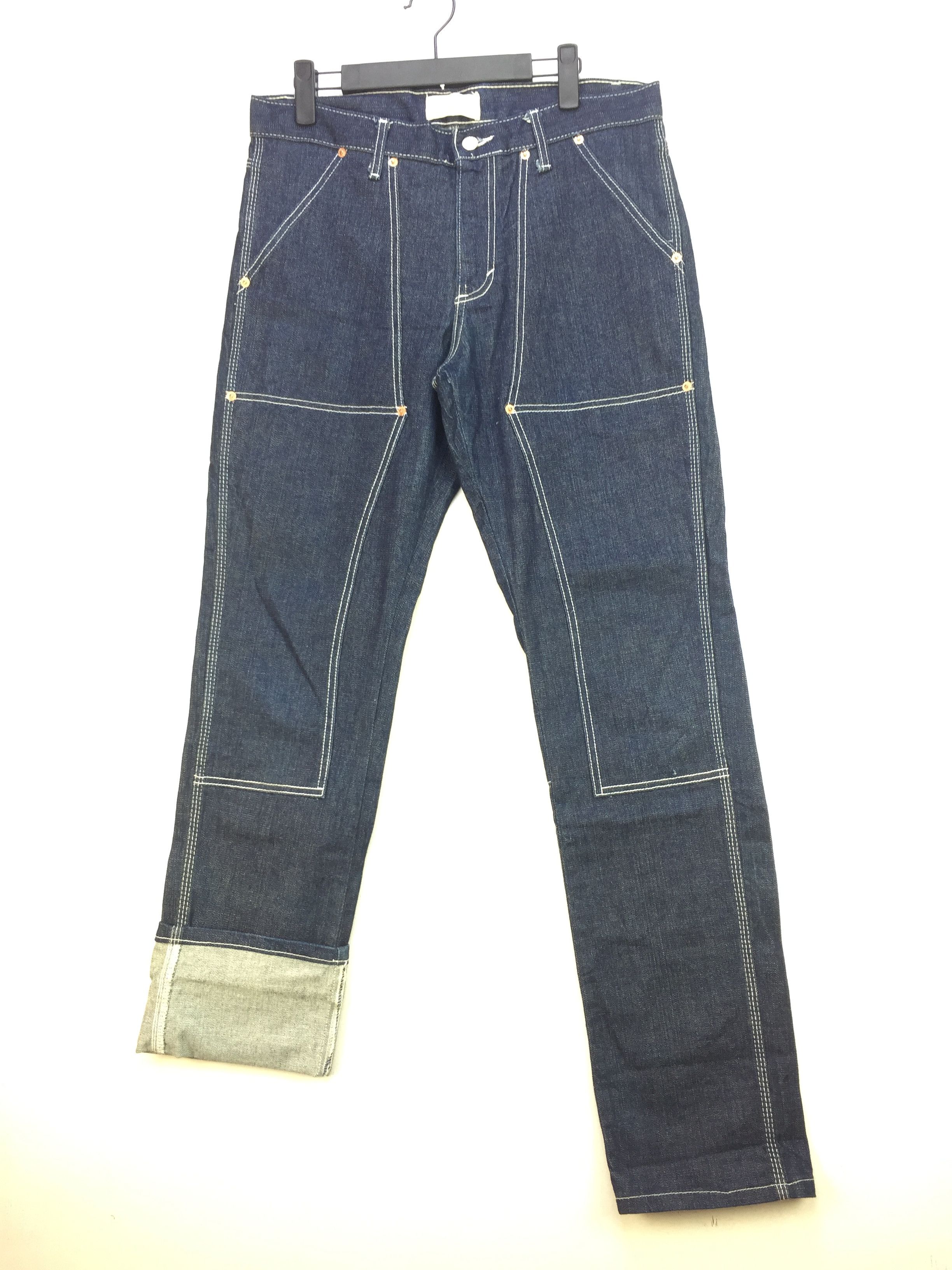 image of Archival Clothing x Avant Garde Pinecone Double Knee Pant in Blue, Men's (Size 34)