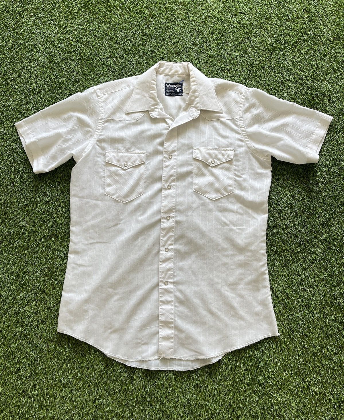 Vintage Vintage 90s Wrangler Pearl Snap Button Up Made In USA Size US L / EU 52-54 / 3 - 1 Thumbnail