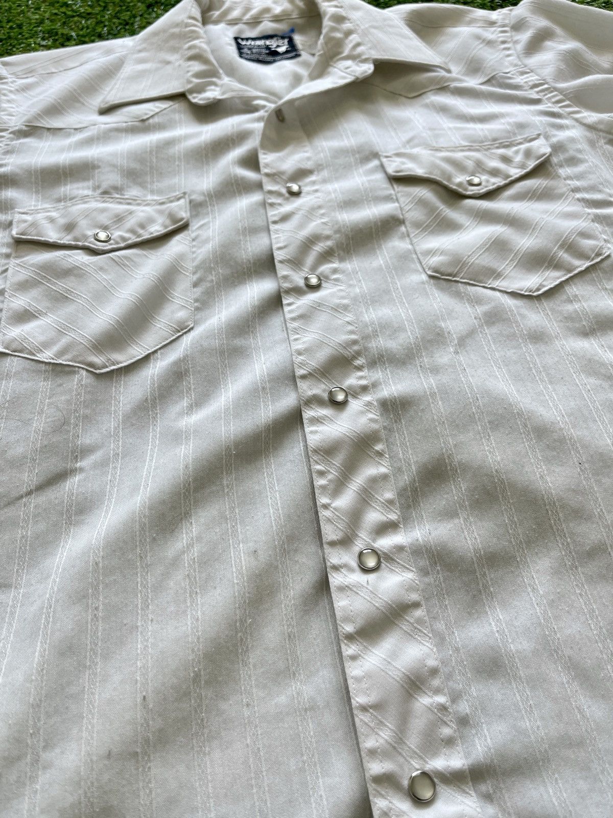 Vintage Vintage 90s Wrangler Pearl Snap Button Up Made In USA Size US L / EU 52-54 / 3 - 2 Thumbnail
