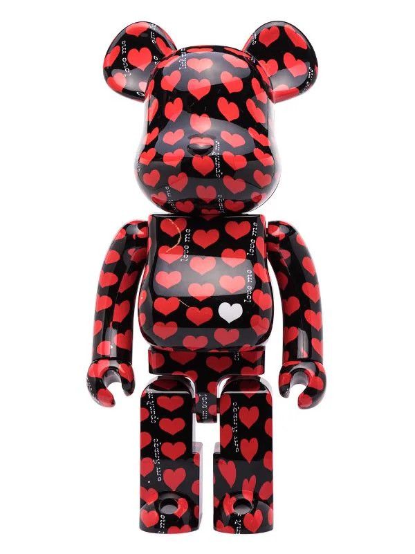 Medicom Toy Bearbrick Black Heart 1000% figure Size ONE SIZE - 1 Thumbnail