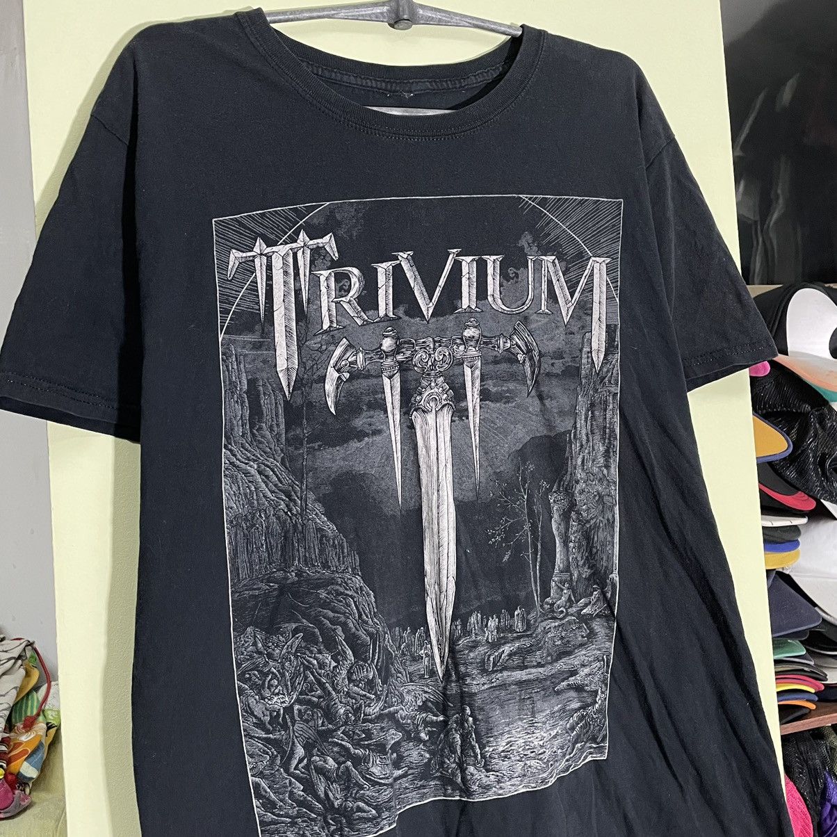 Band Tees Vintage Y2K Trivium Tee Face Horror Print Band Tour Rock Size US M / EU 48-50 / 2 - 4 Thumbnail