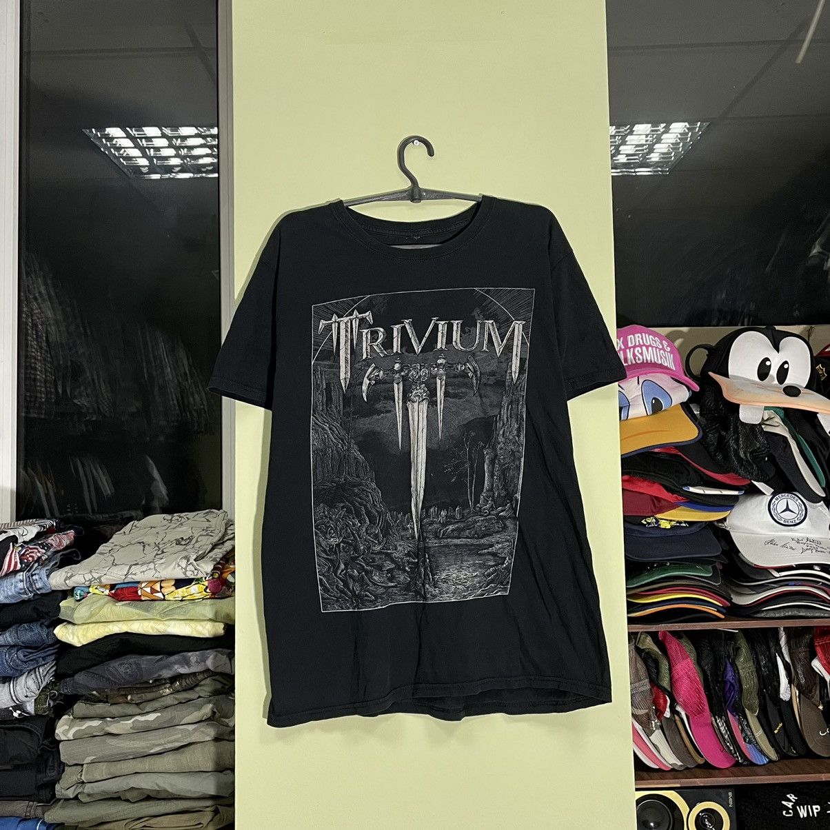 Band Tees Vintage Y2K Trivium Tee Face Horror Print Band Tour Rock Size US M / EU 48-50 / 2 - 1 Thumbnail