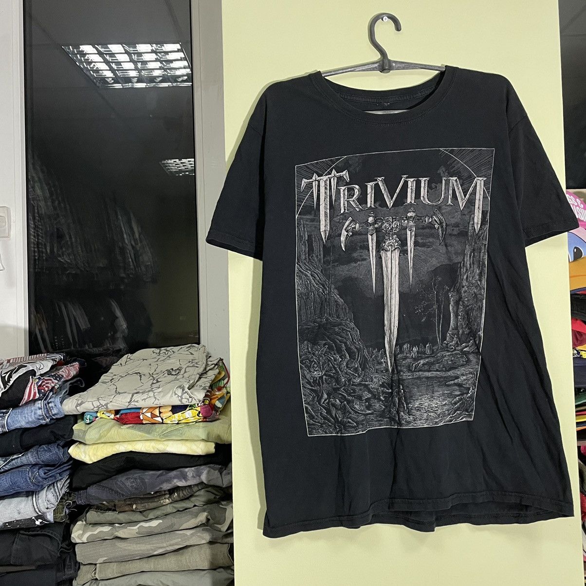 Band Tees Vintage Y2K Trivium Tee Face Horror Print Band Tour Rock Size US M / EU 48-50 / 2 - 3 Thumbnail