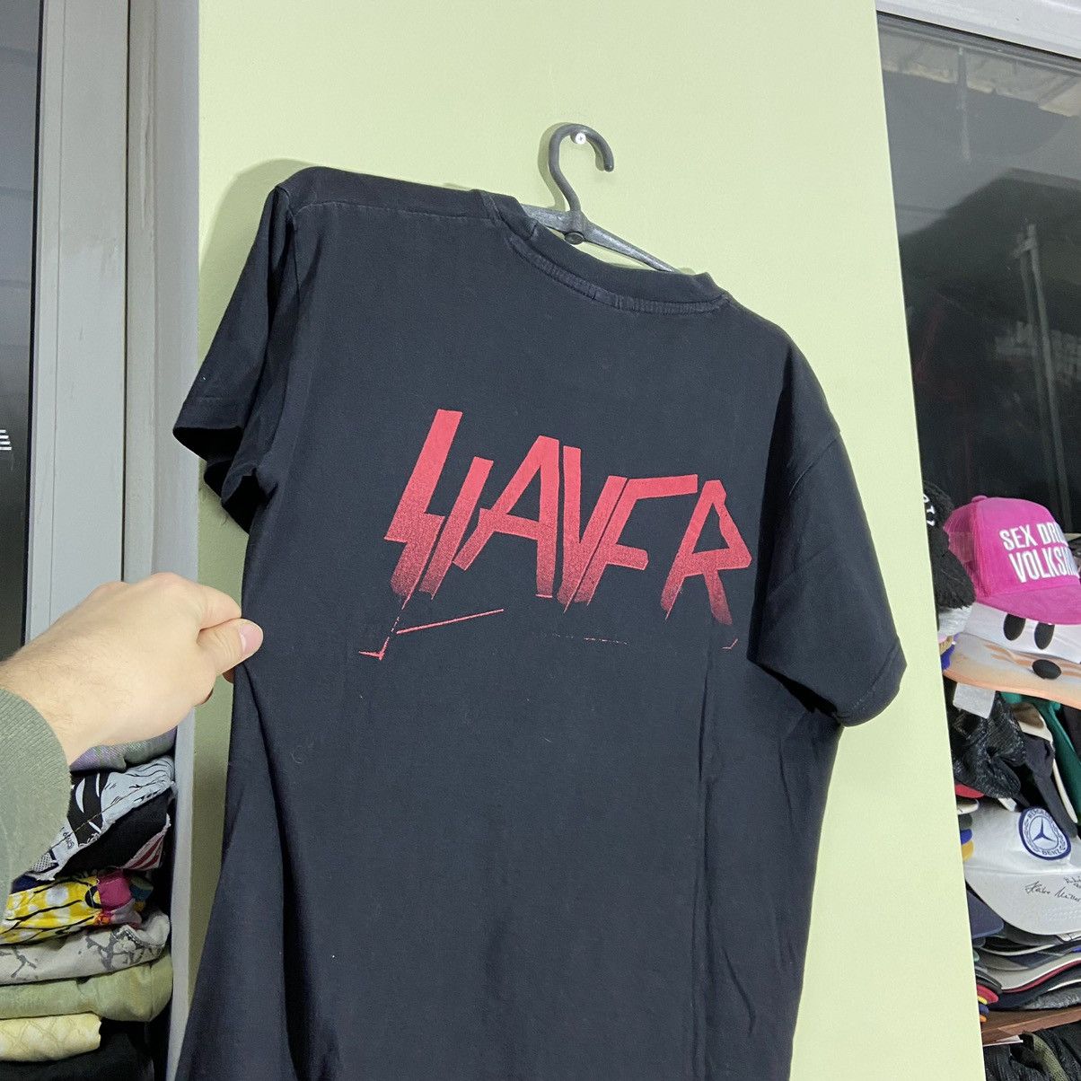 Vintage Vintage 90s Slayer Graphic Tee Black Metal Band Punk Boxy M Size US M / EU 48-50 / 2 - 6 Thumbnail