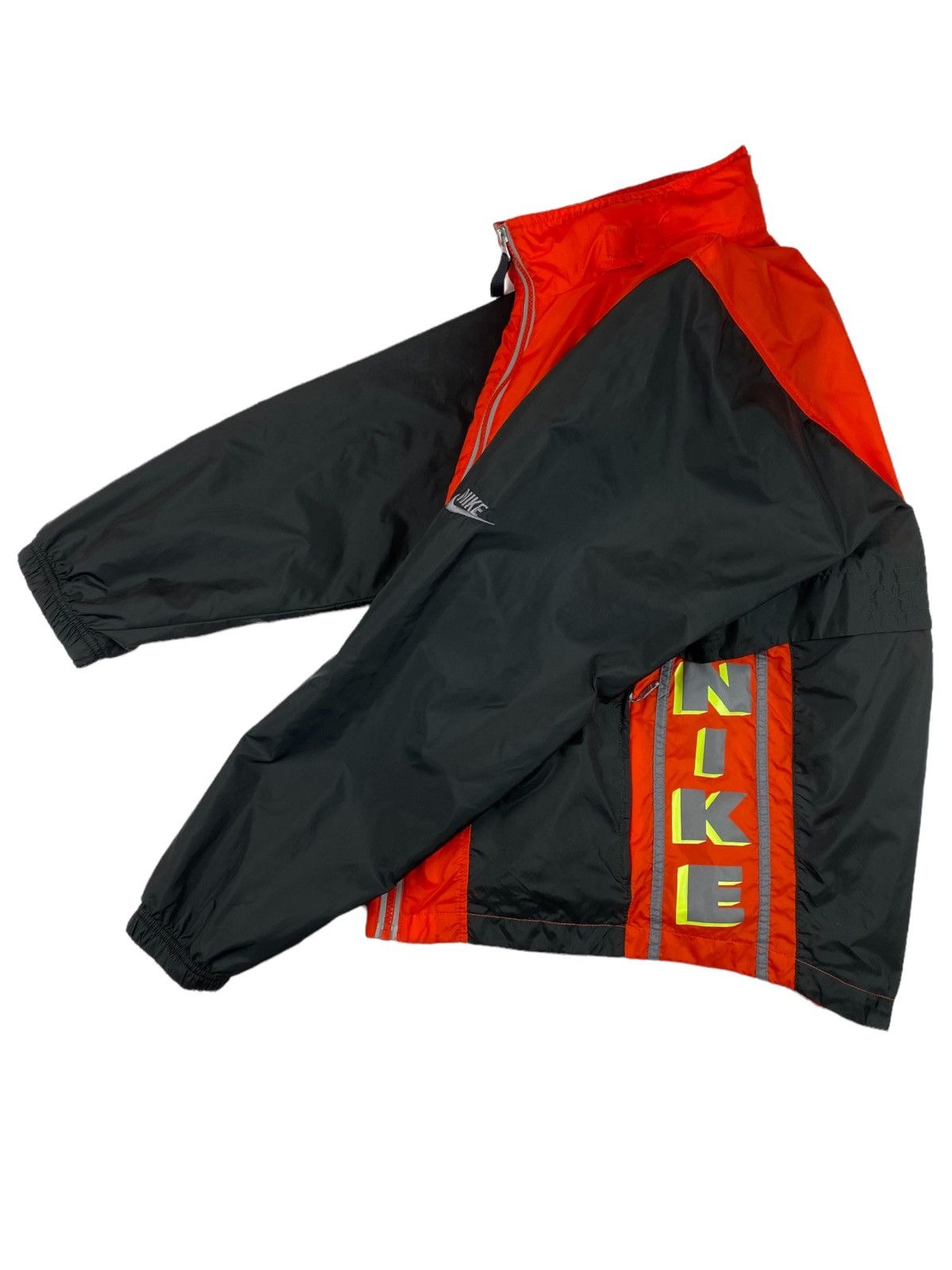 Nike Vintage Nike Big Logo Drill Windbreaker Bomber Jacket Size US S / EU 44-46 / 1 - 2 Thumbnail